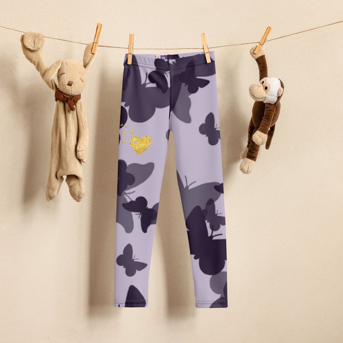 MDB Co. Butterfly Fatigue- Purp Kid's Leggings