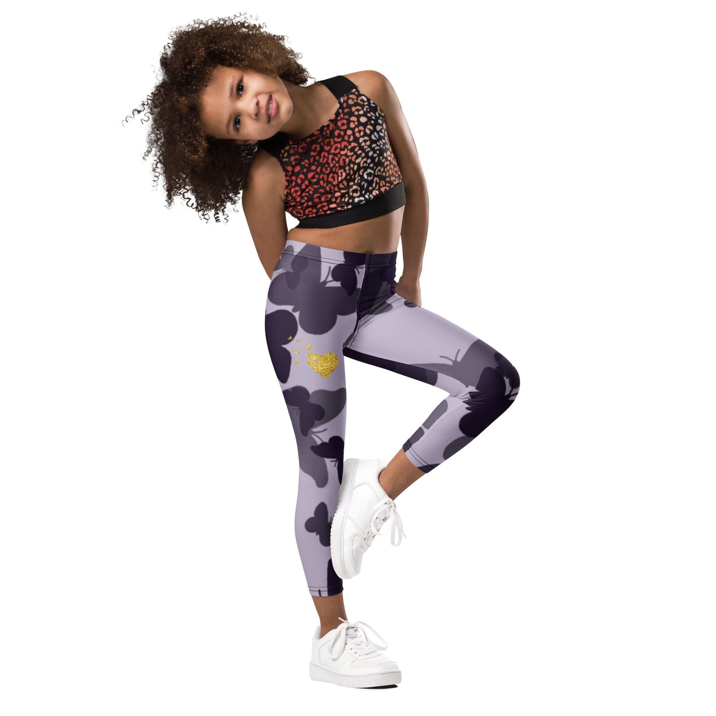 MDB Co. Butterfly Fatigue- Purp Kid's Leggings