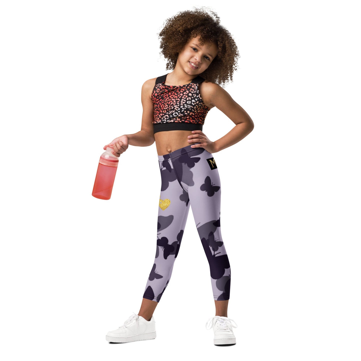 MDB Co. Butterfly Fatigue- Purp Kid's Leggings