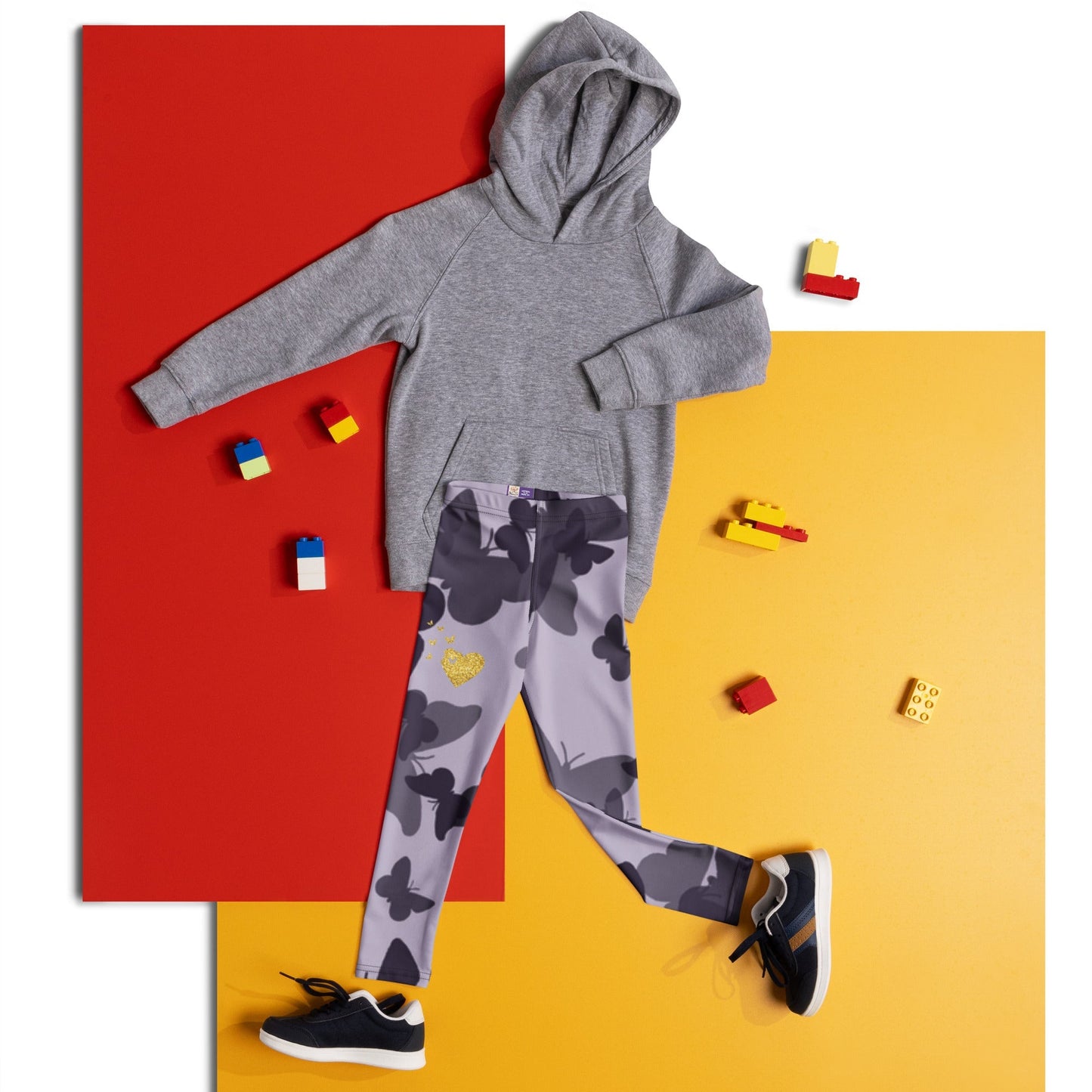MDB Co. Butterfly Fatigue- Purp Kid's Leggings