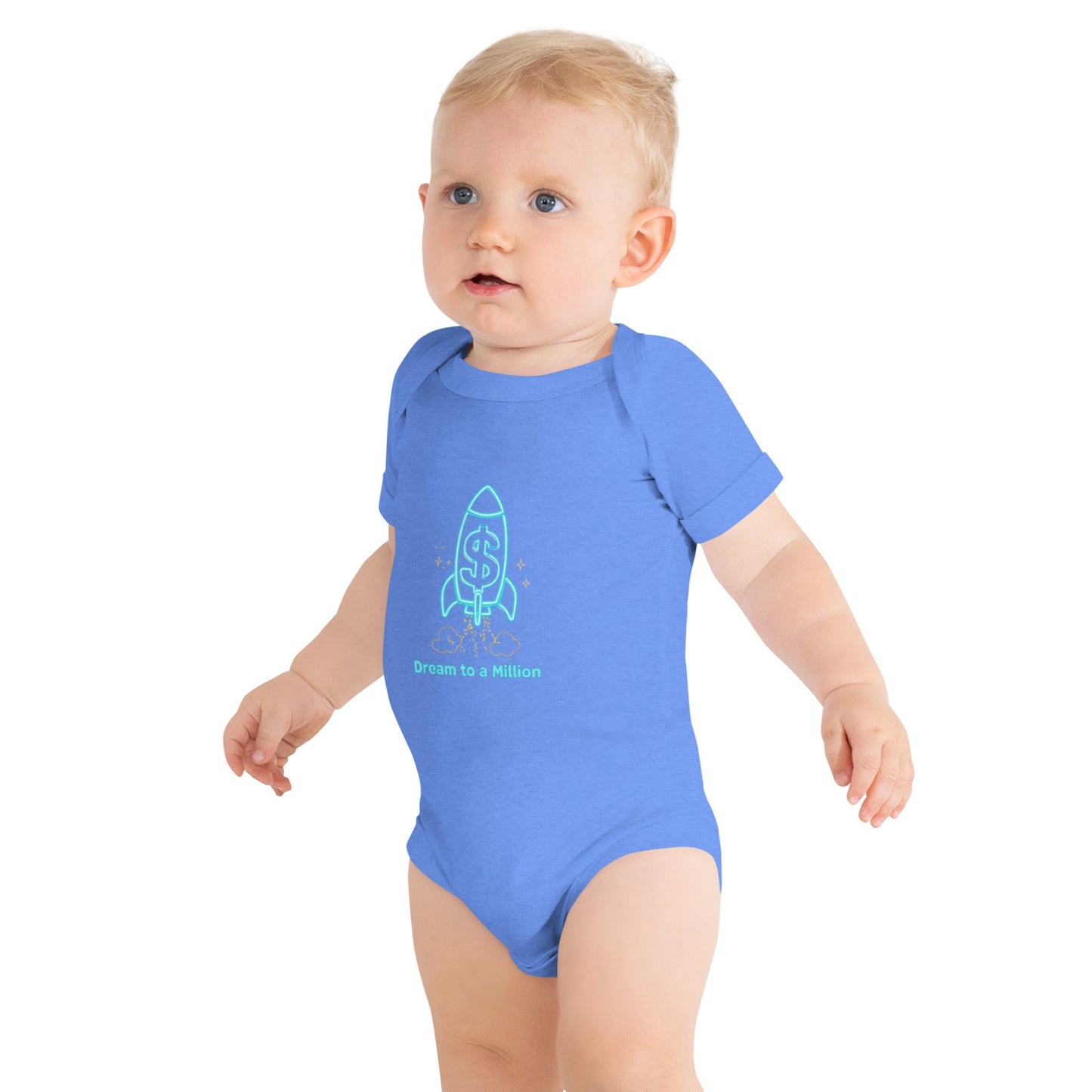 MDB Co. Dream To A Million Neon unisex Baby short sleeve one piece