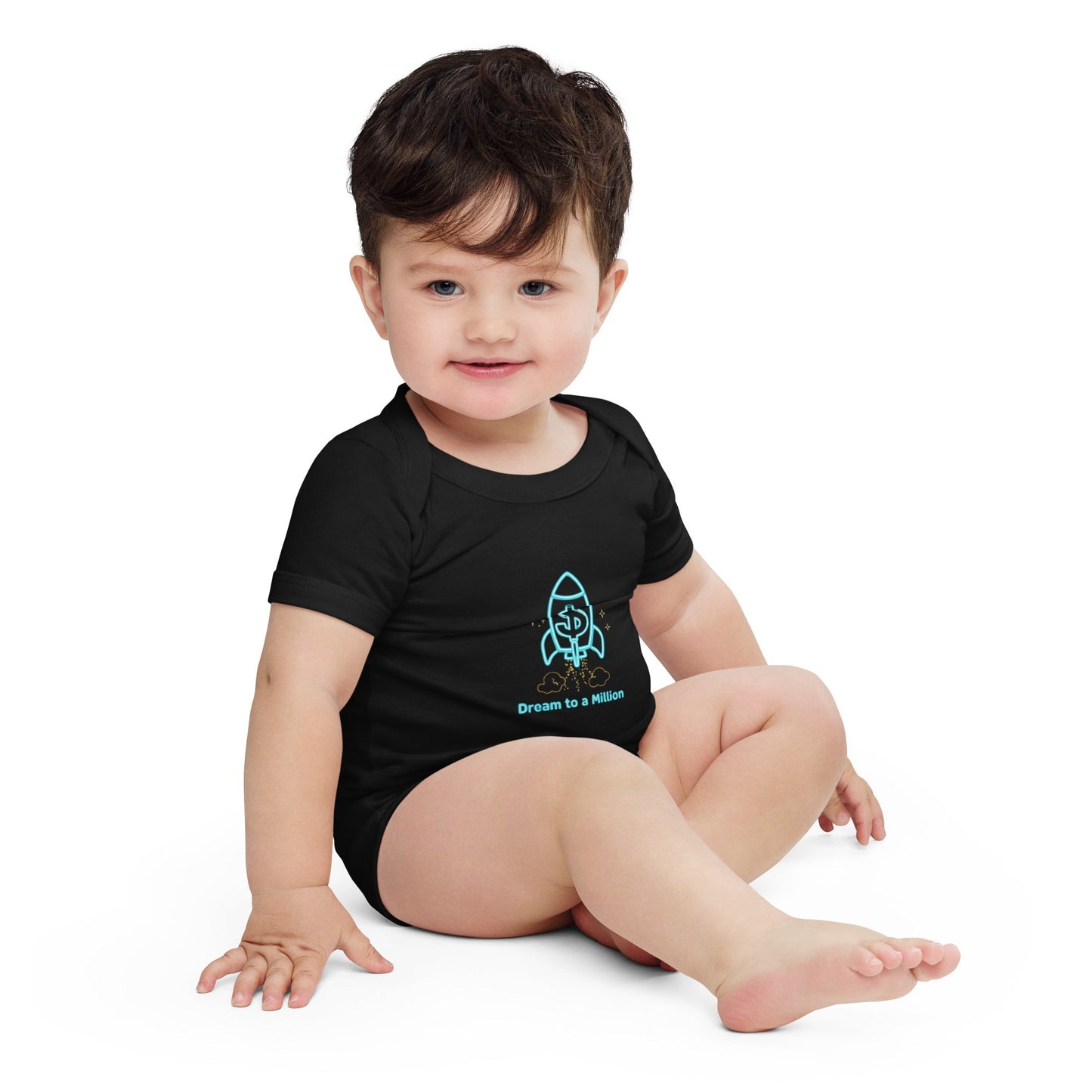 MDB Co. Dream To A Million Neon unisex Baby short sleeve one piece