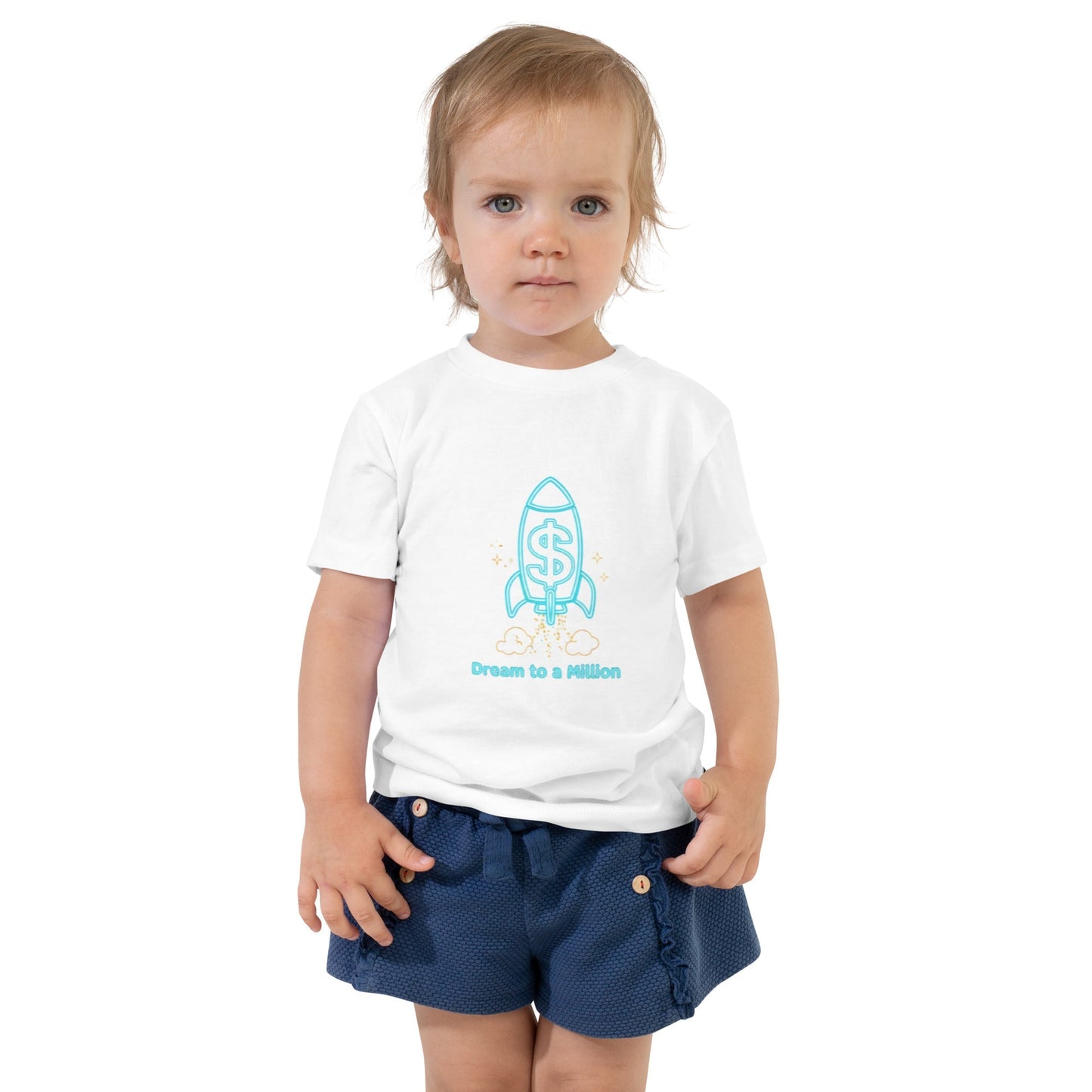 MDB Co. Dream To A Million Camiseta de manga corta unisex de neón para niños pequeños