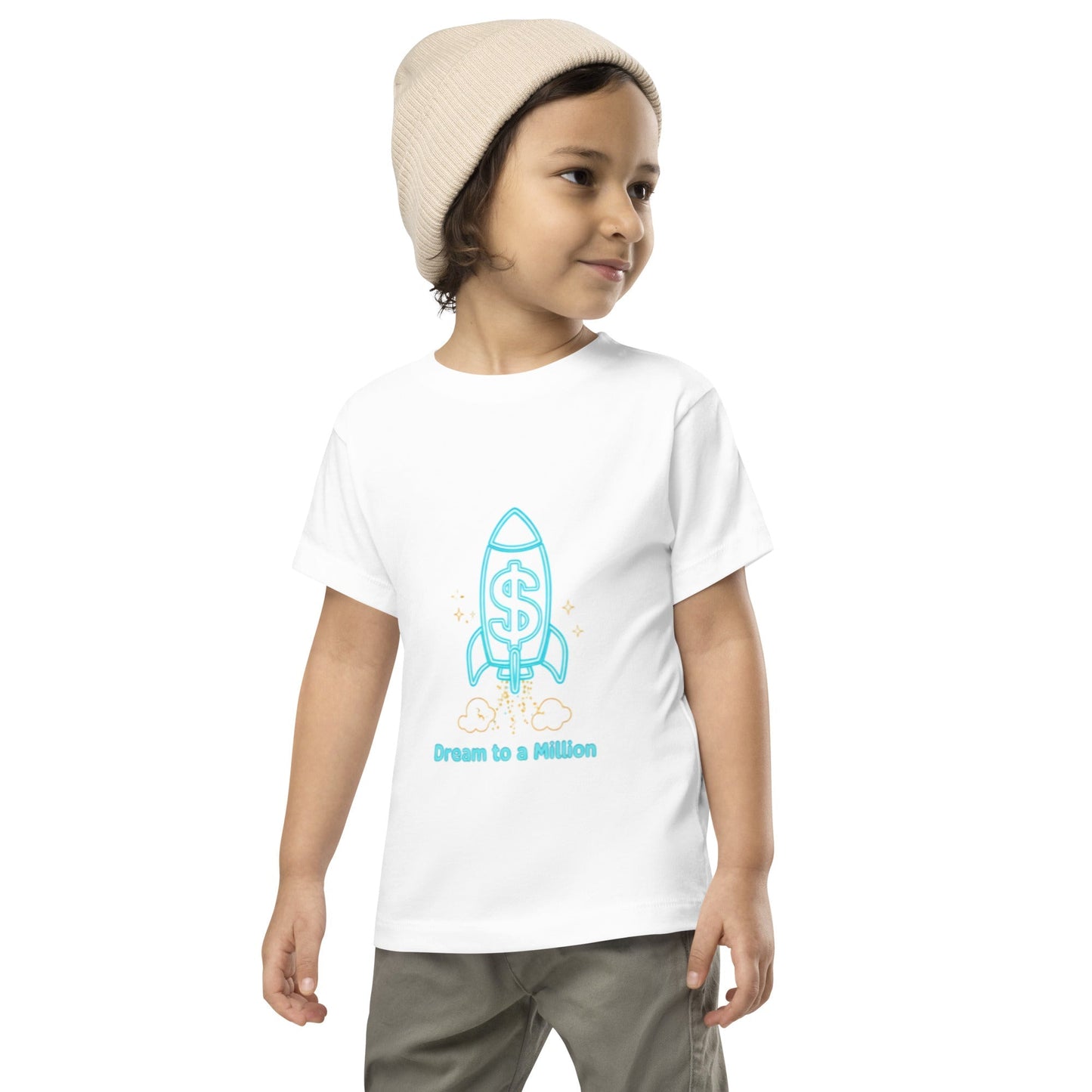 MDB Co. Dream To A Million Camiseta de manga corta unisex de neón para niños pequeños