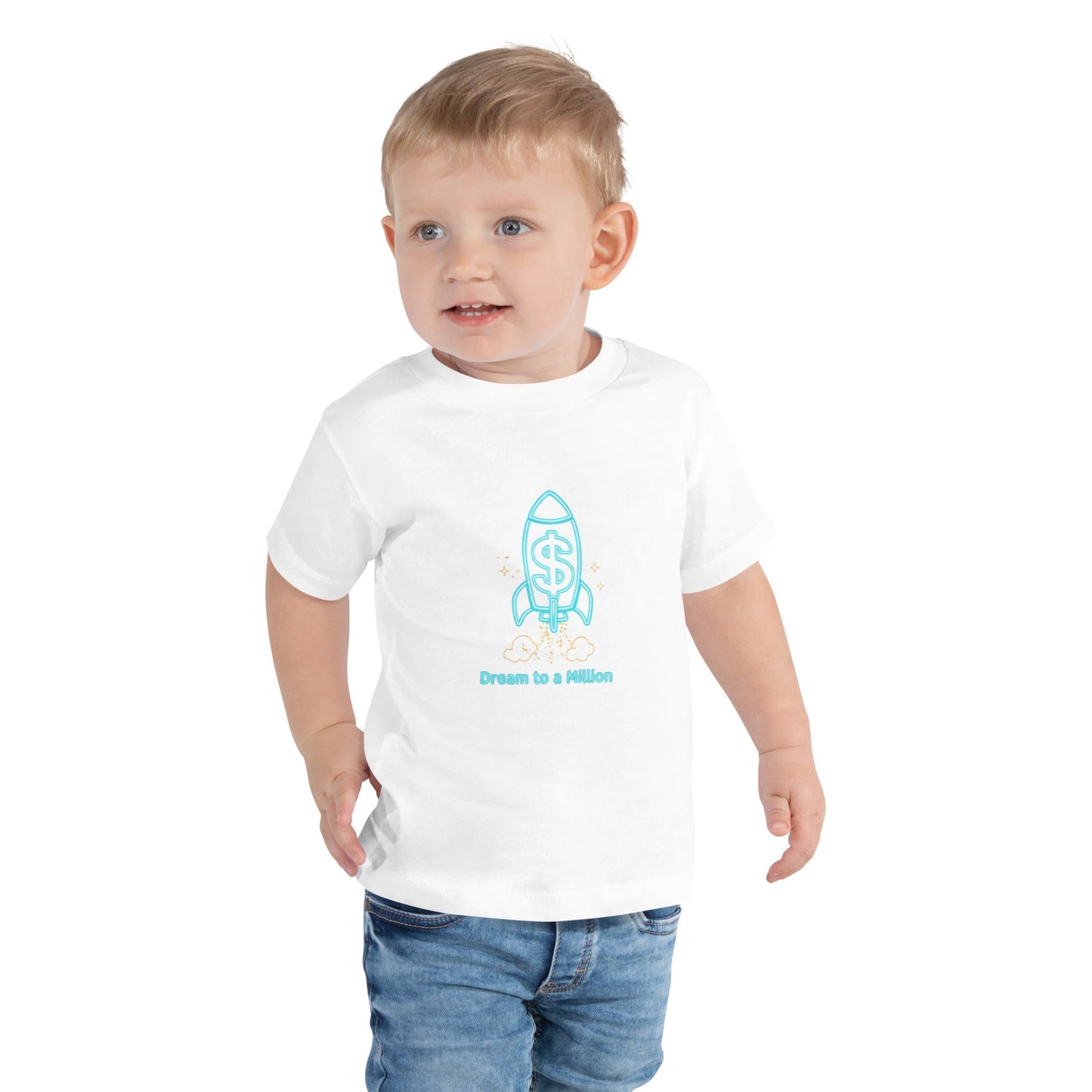 MDB Co. Dream To A Million Camiseta de manga corta unisex de neón para niños pequeños