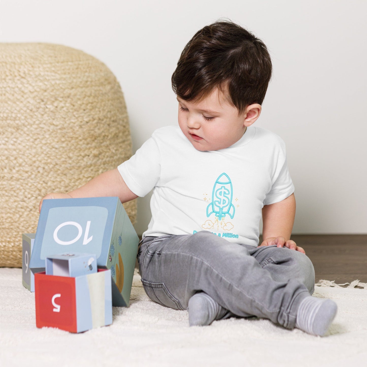 MDB Co. Dream To A Million Camiseta de manga corta unisex de neón para niños pequeños