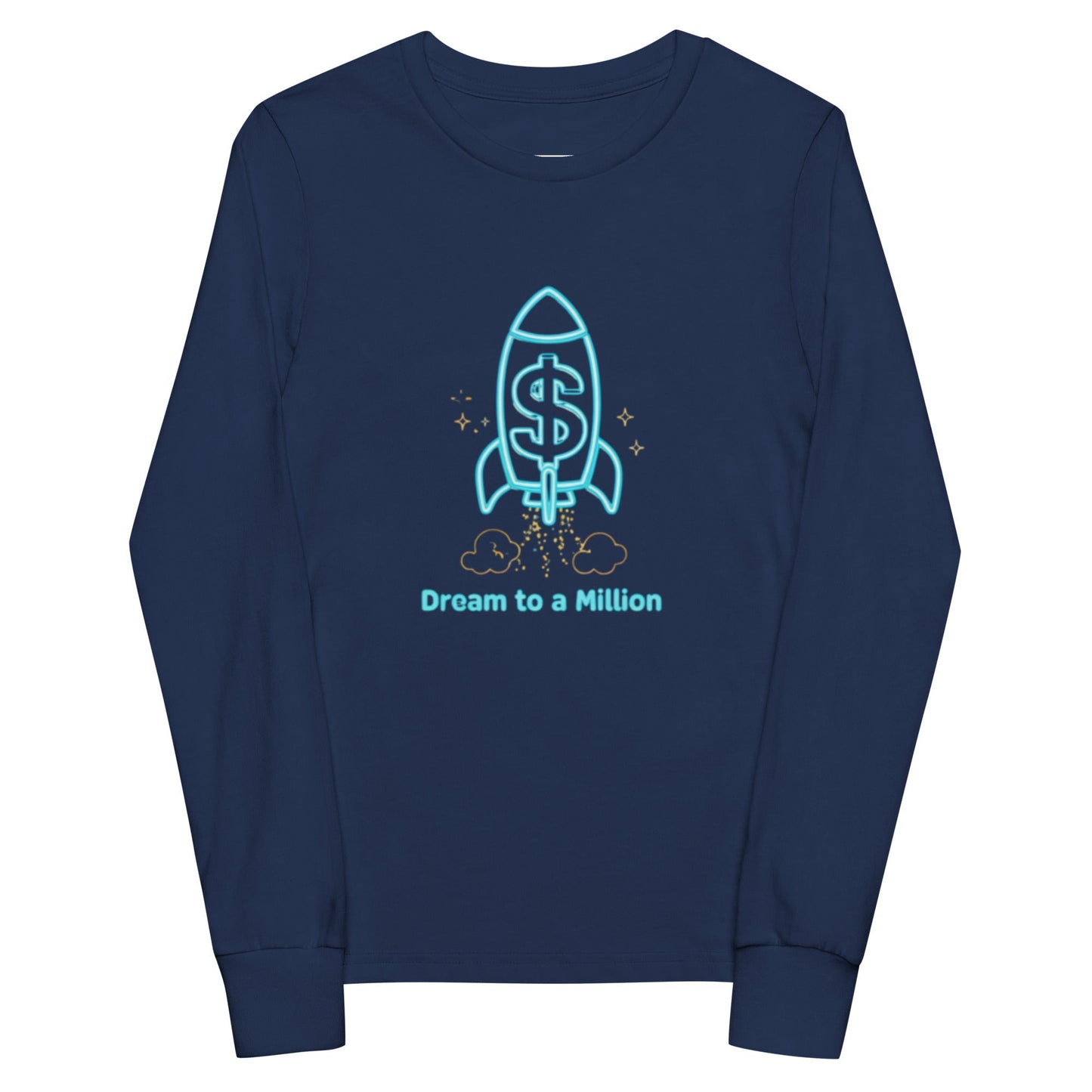 Camiseta juvenil unisex de manga larga MDB Co. Dream To A Million Neon