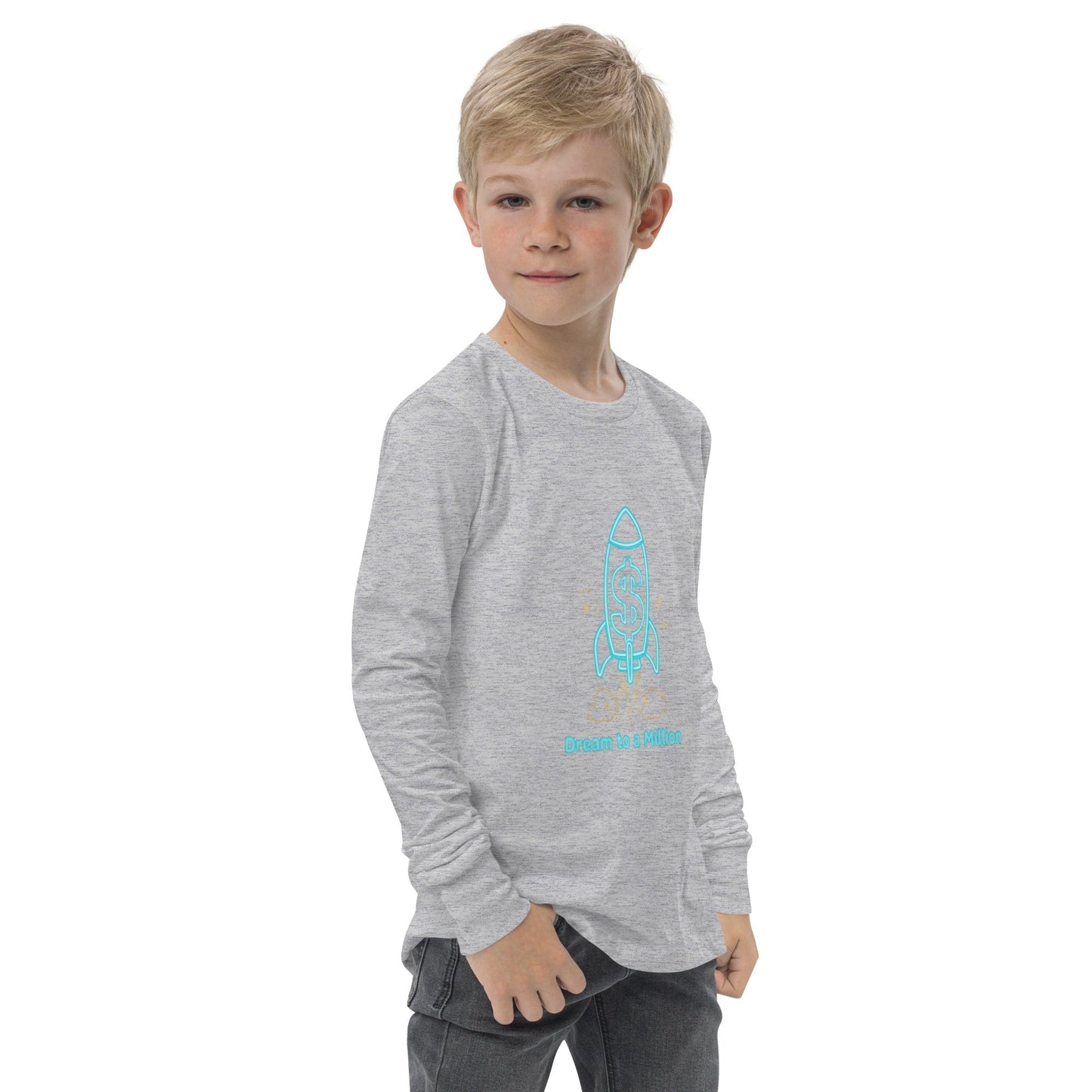 Camiseta juvenil unisex de manga larga MDB Co. Dream To A Million Neon