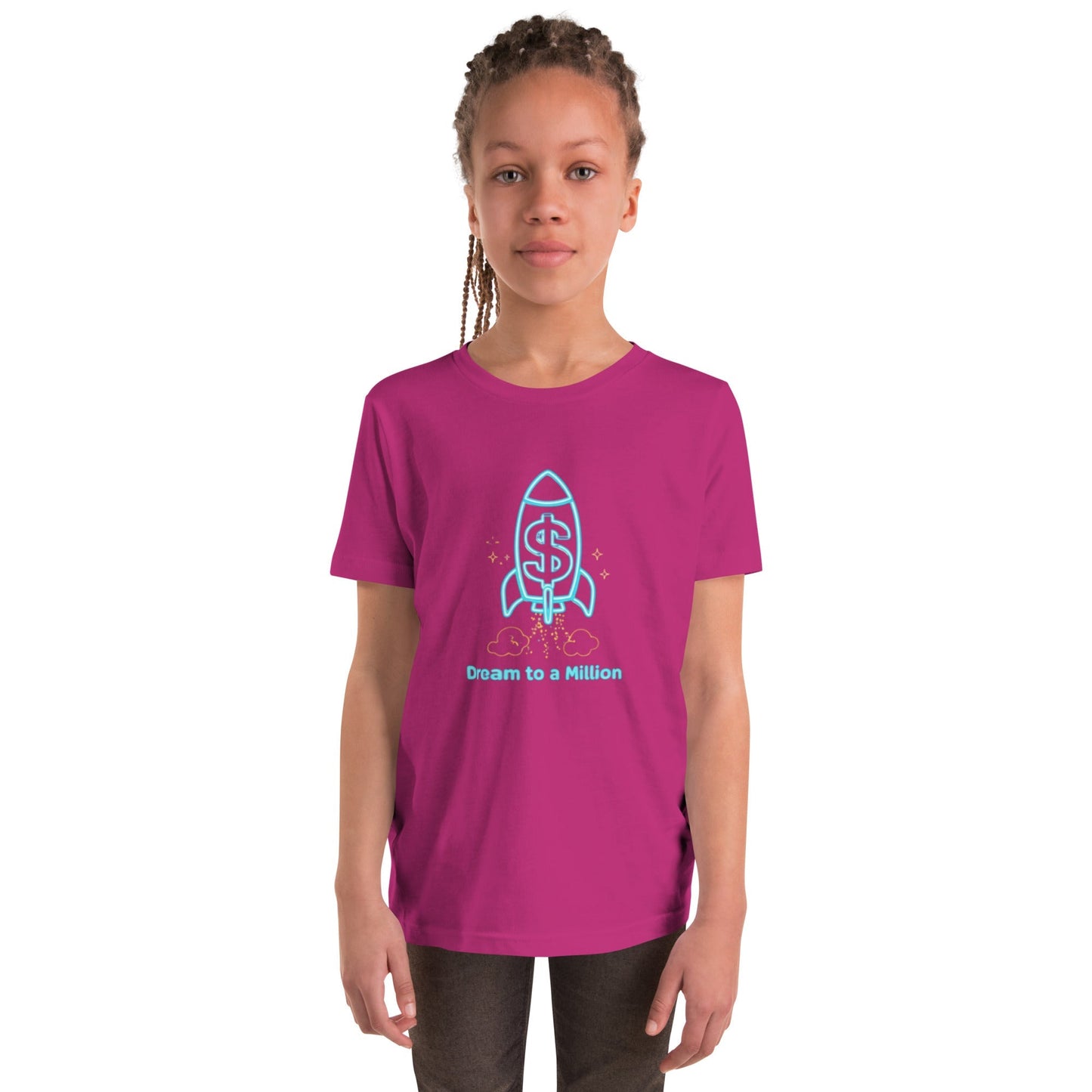 MDB Co. Dream To A Million Neon unisex Youth Short Sleeve T-Shirt