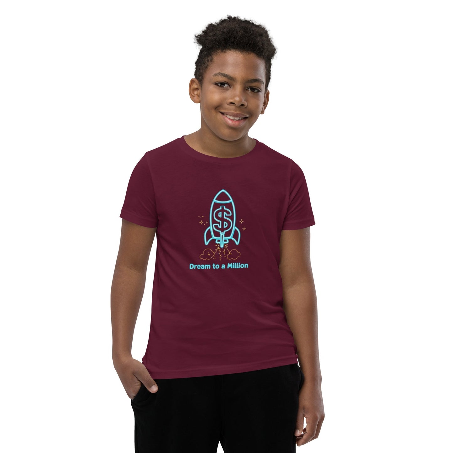 MDB Co. Dream To A Million Neon unisex Youth Short Sleeve T-Shirt