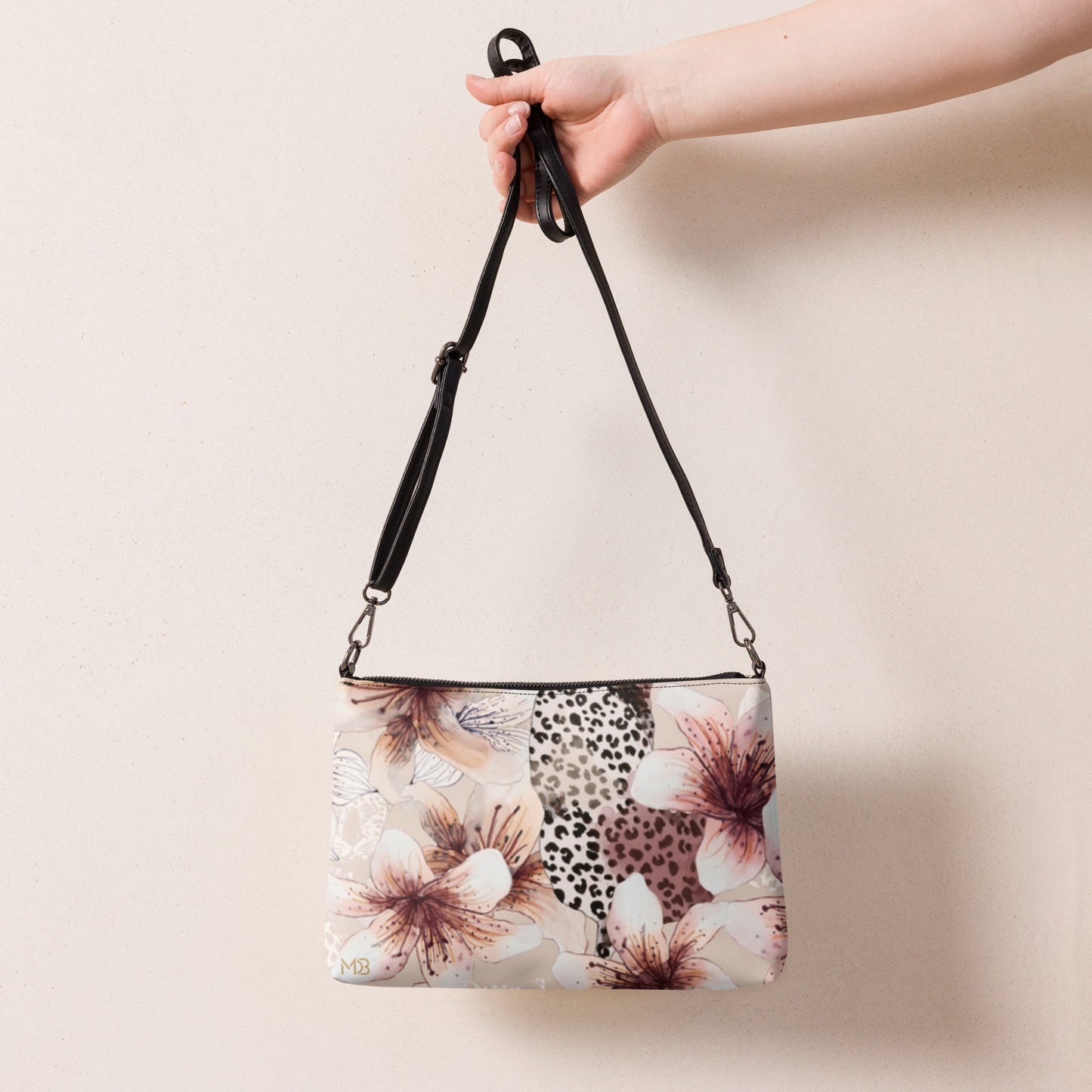 MDB Co. Bolso cruzado Leopard Floral