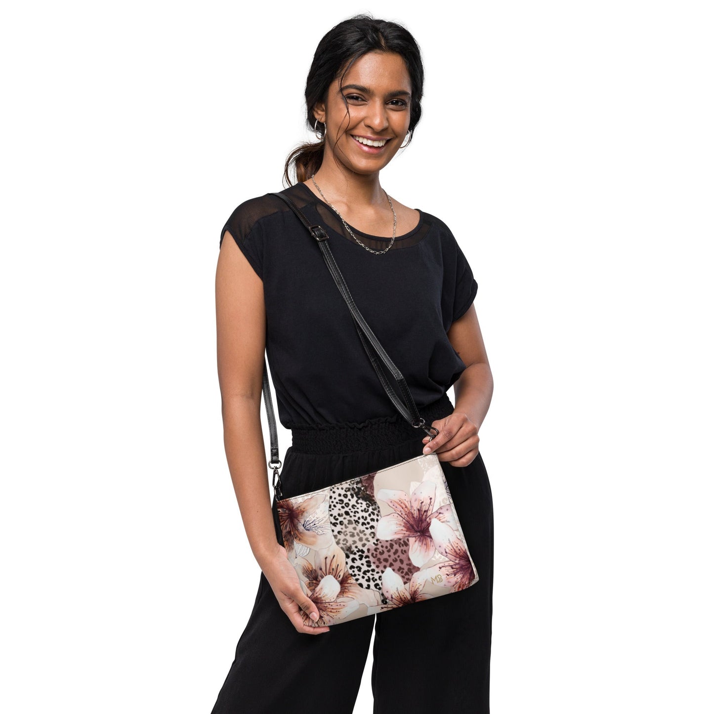 MDB Co. Bolso cruzado Leopard Floral
