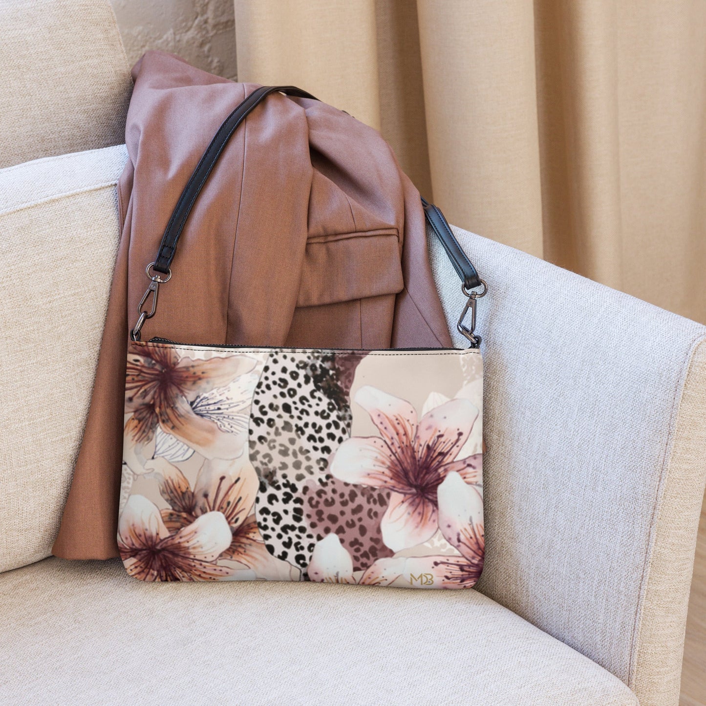 MDB Co. Bolso cruzado Leopard Floral