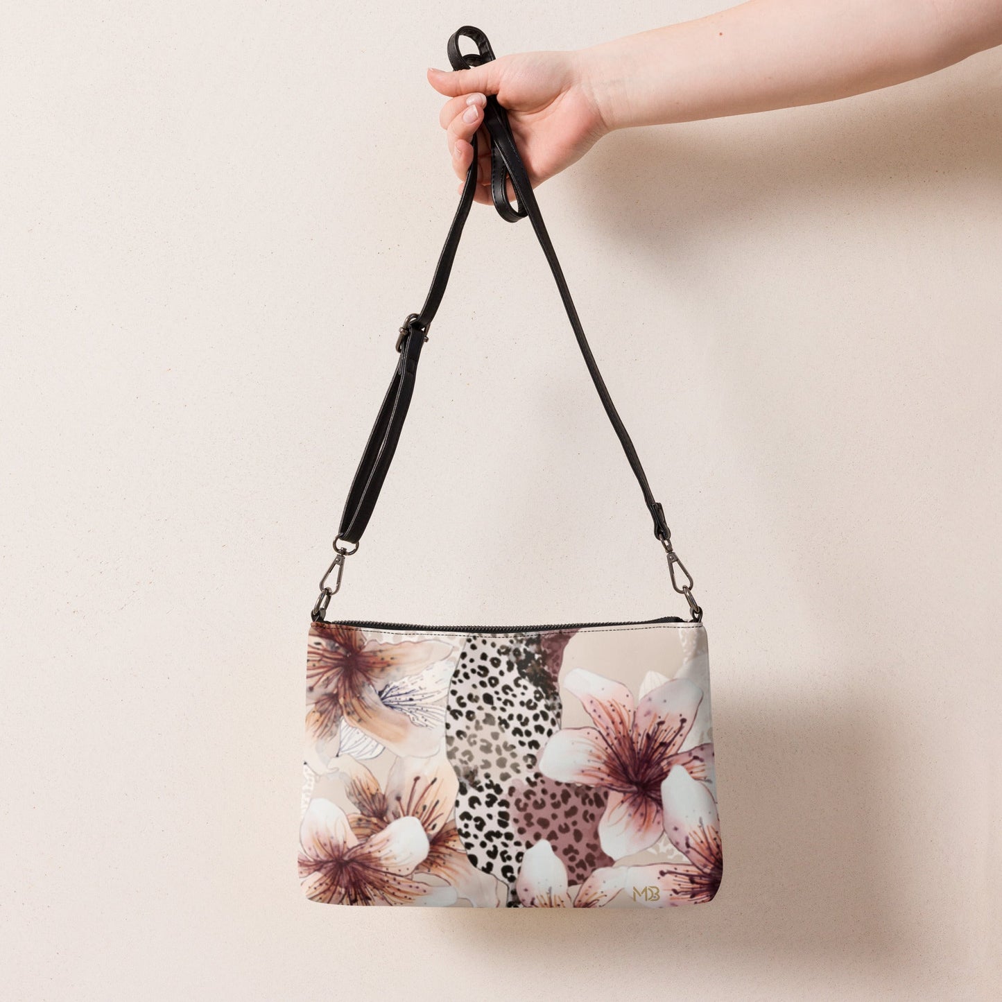 MDB Co. Bolso cruzado Leopard Floral