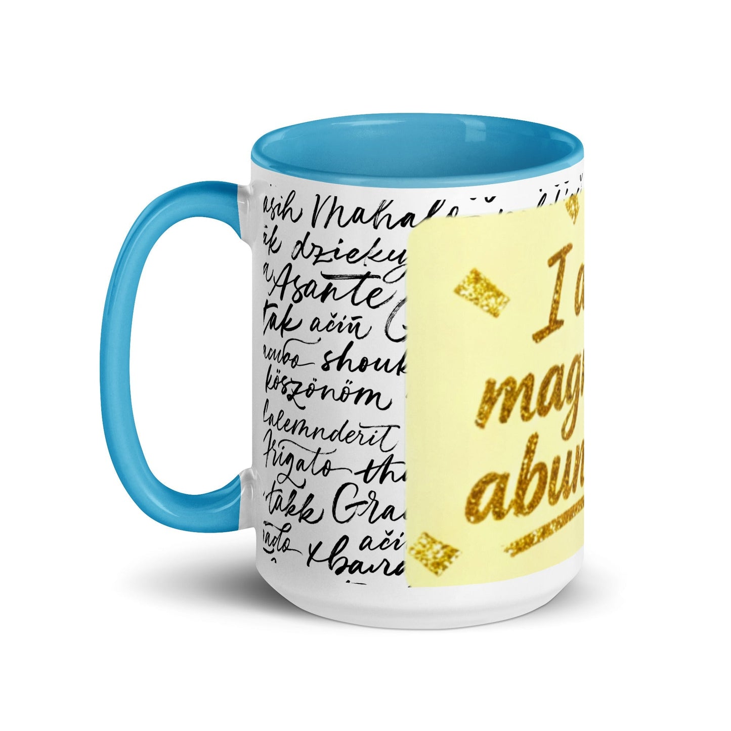 Taza magnética de gratitud de MDB Co. con interior de color