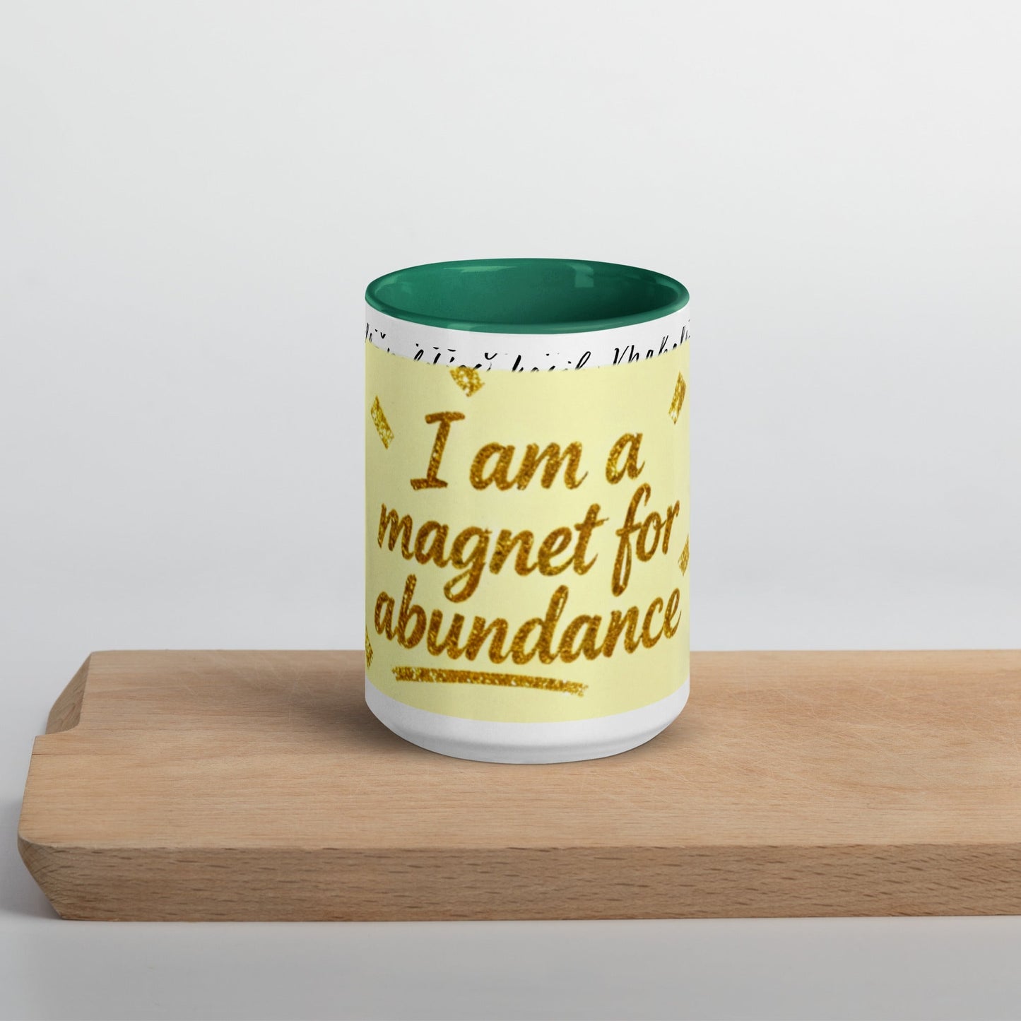 Taza magnética de gratitud de MDB Co. con interior de color