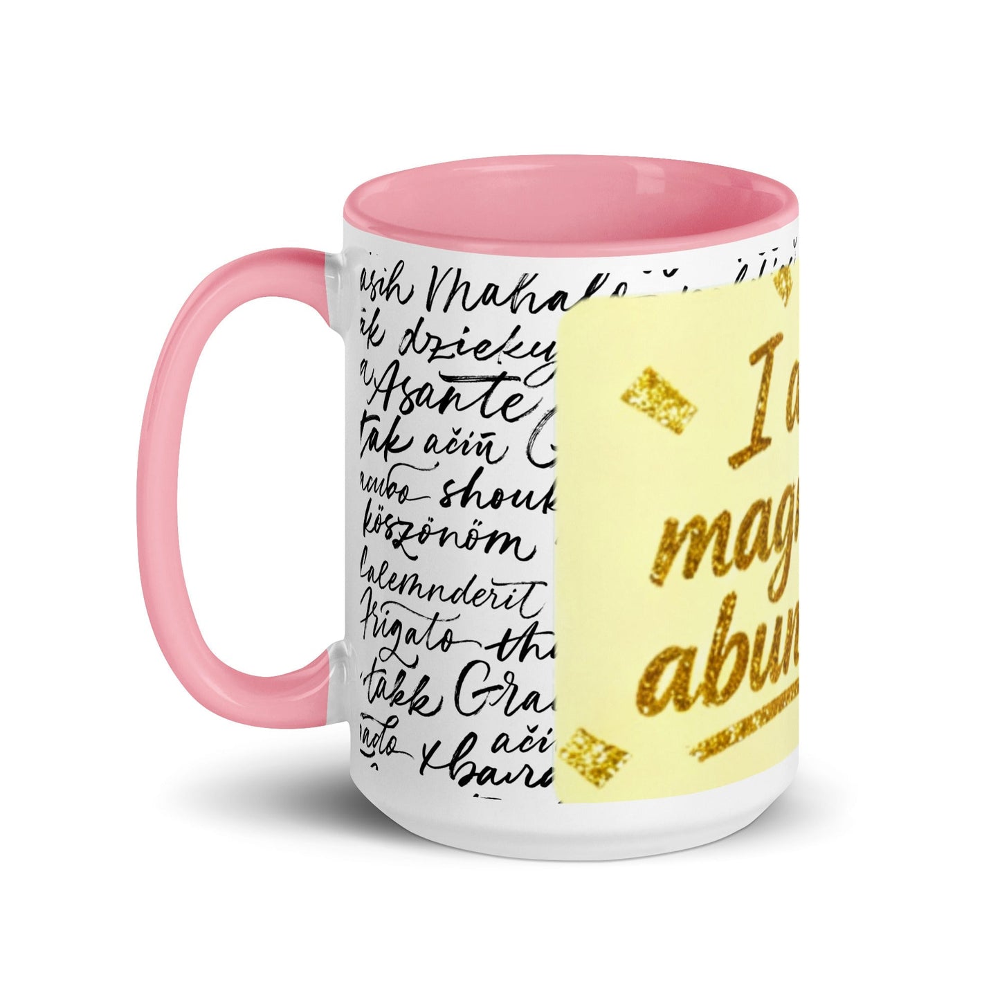 Taza magnética de gratitud de MDB Co. con interior de color