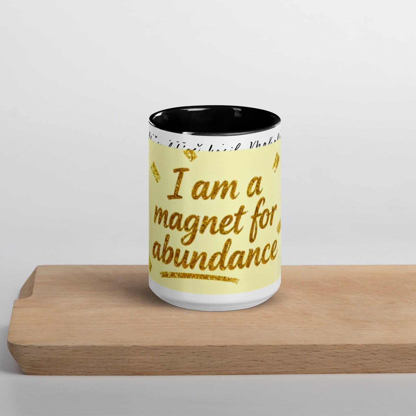 Taza magnética de gratitud de MDB Co. con interior de color