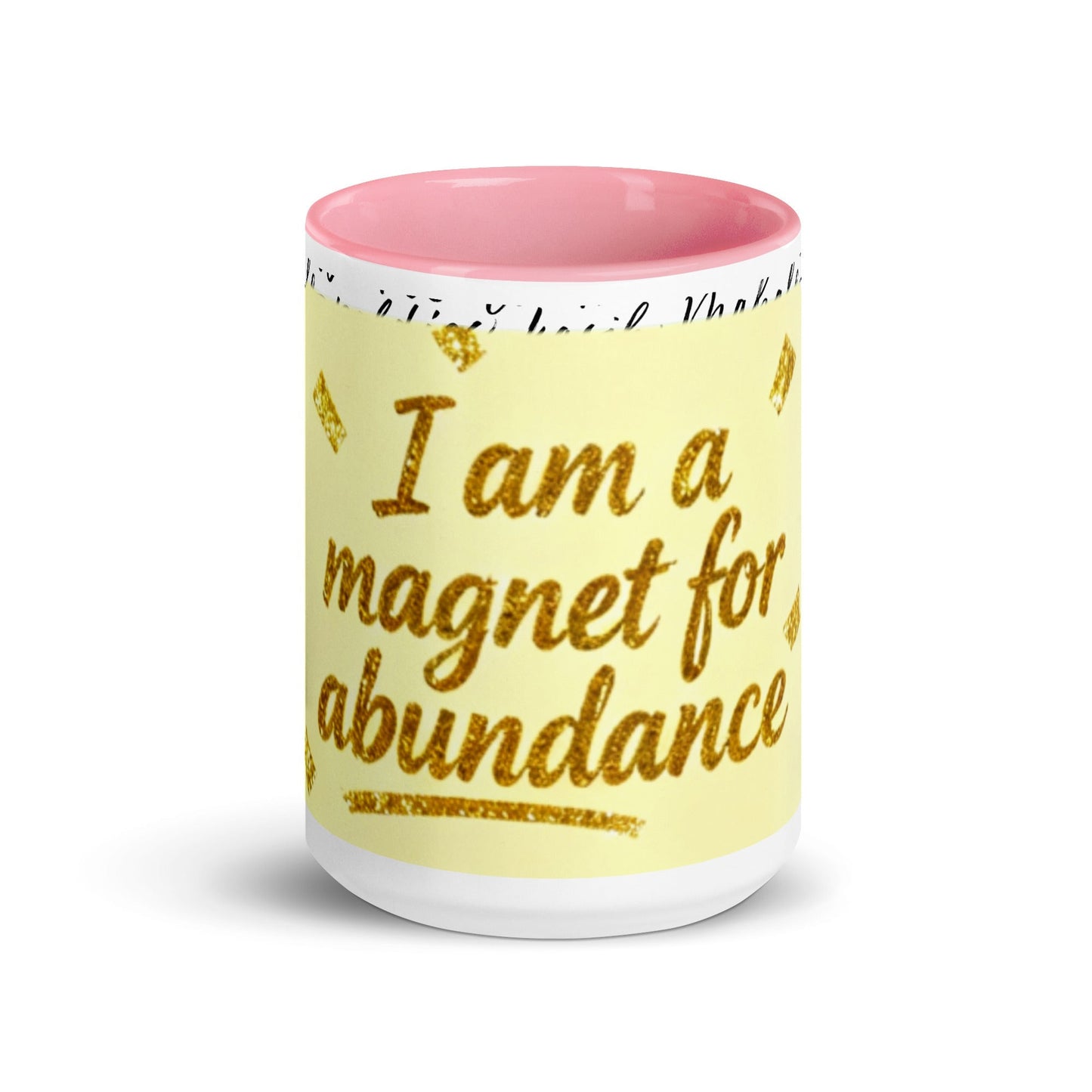 Taza magnética de gratitud de MDB Co. con interior de color