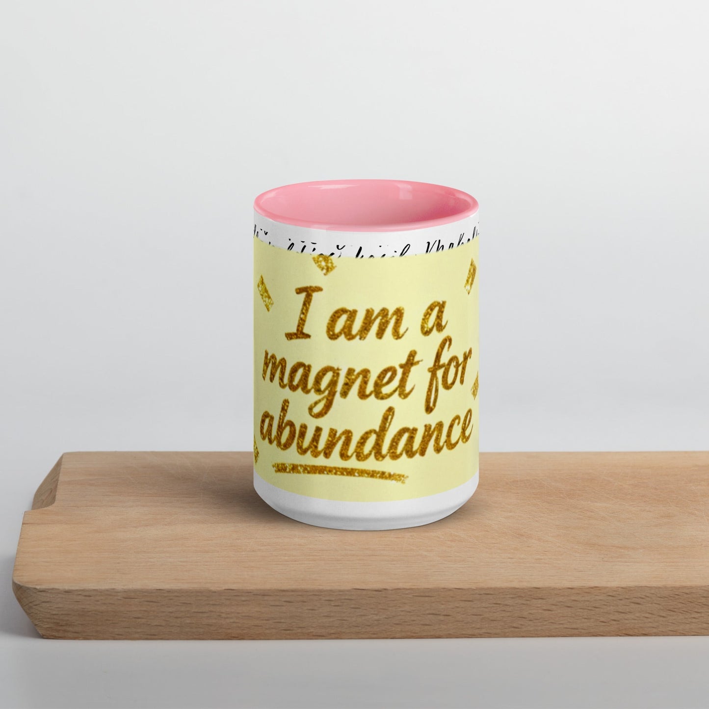 Taza magnética de gratitud de MDB Co. con interior de color