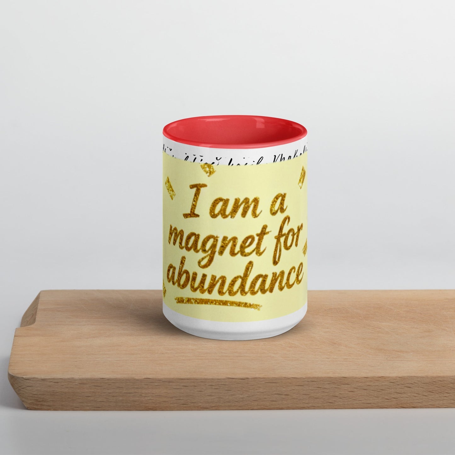 Taza magnética de gratitud de MDB Co. con interior de color