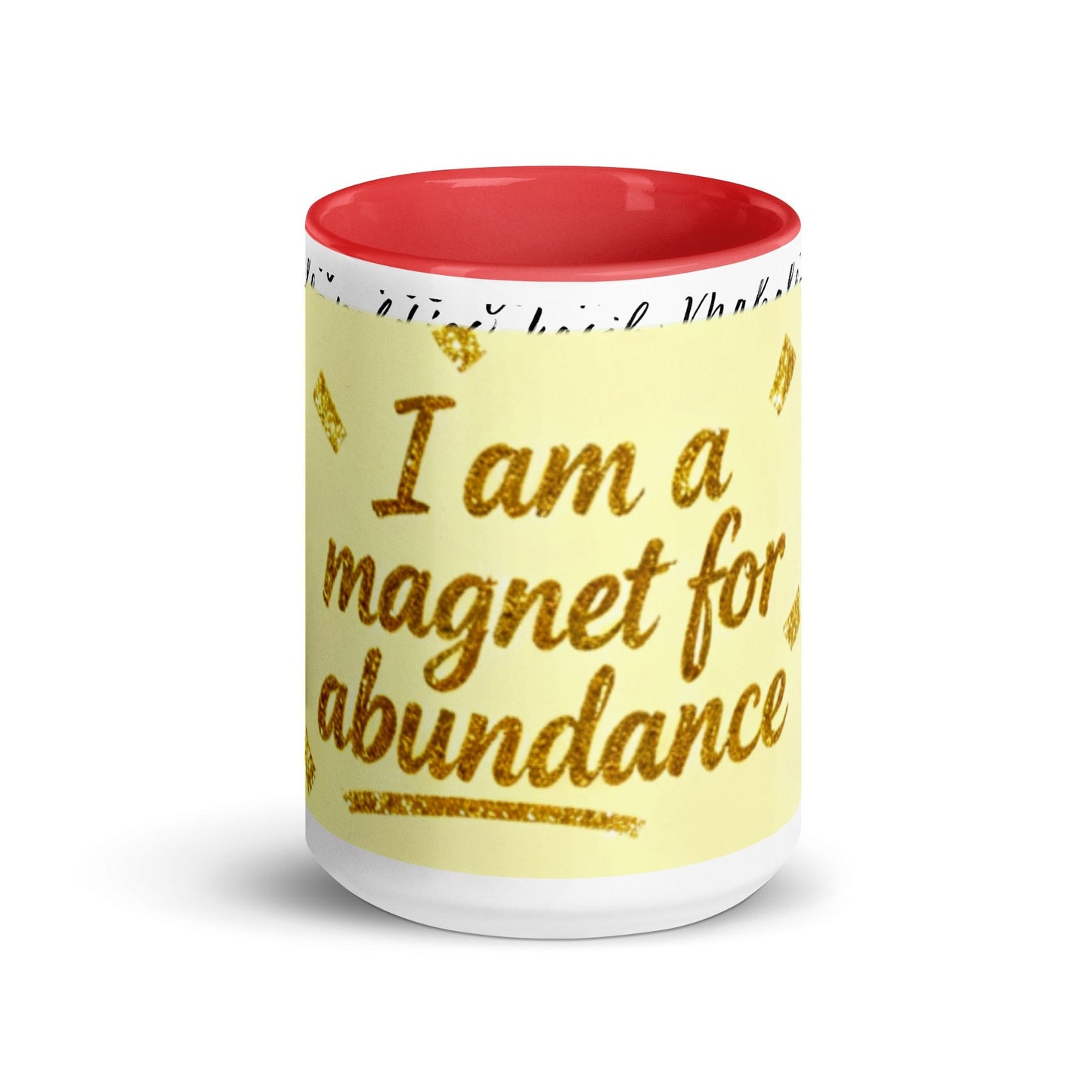 Taza magnética de gratitud de MDB Co. con interior de color