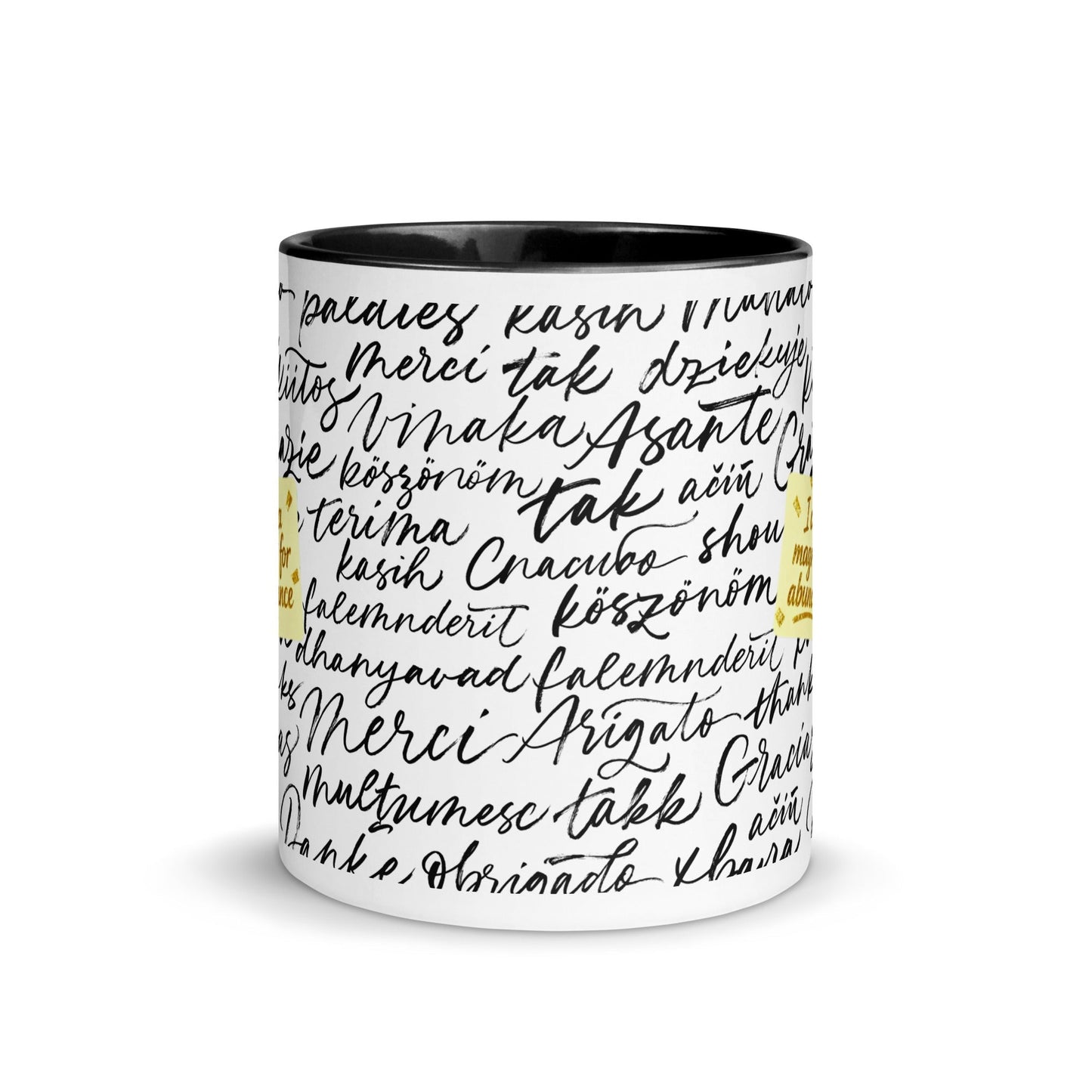 Taza magnética de gratitud de MDB Co. con interior de color