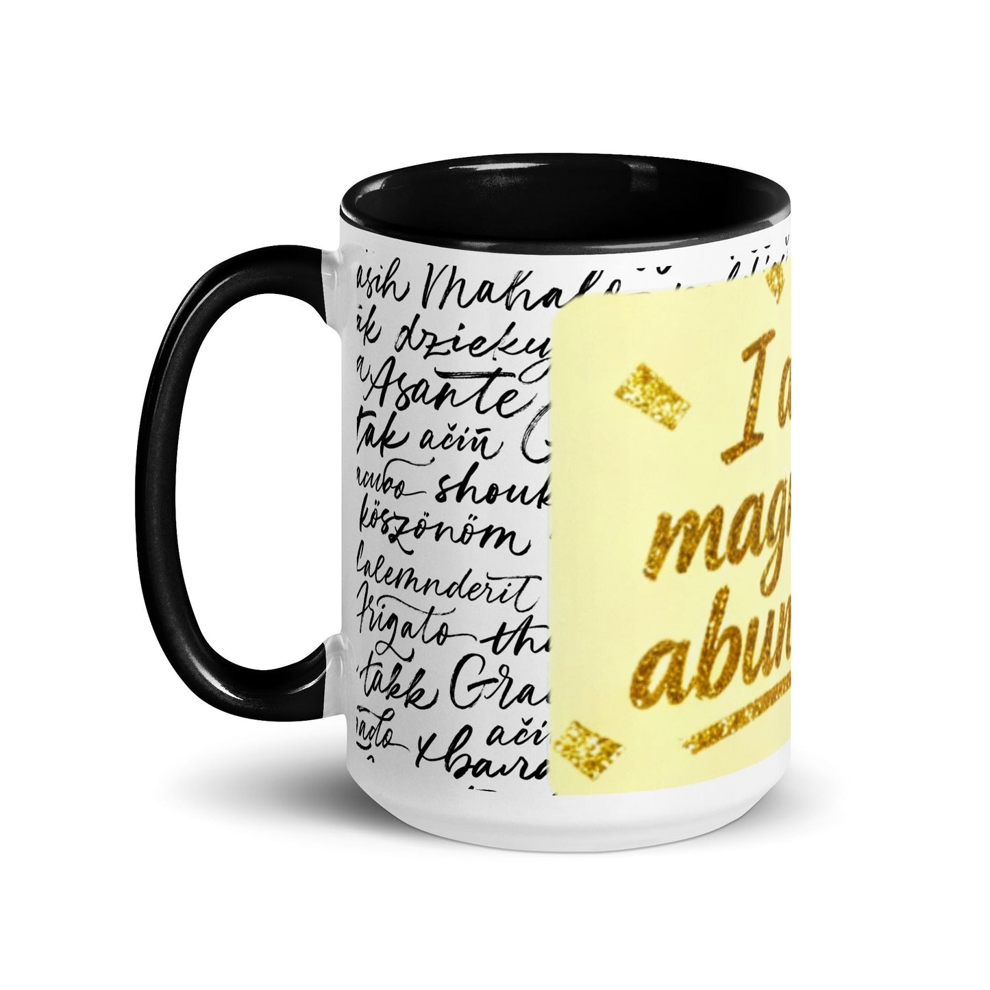 Taza magnética de gratitud de MDB Co. con interior de color