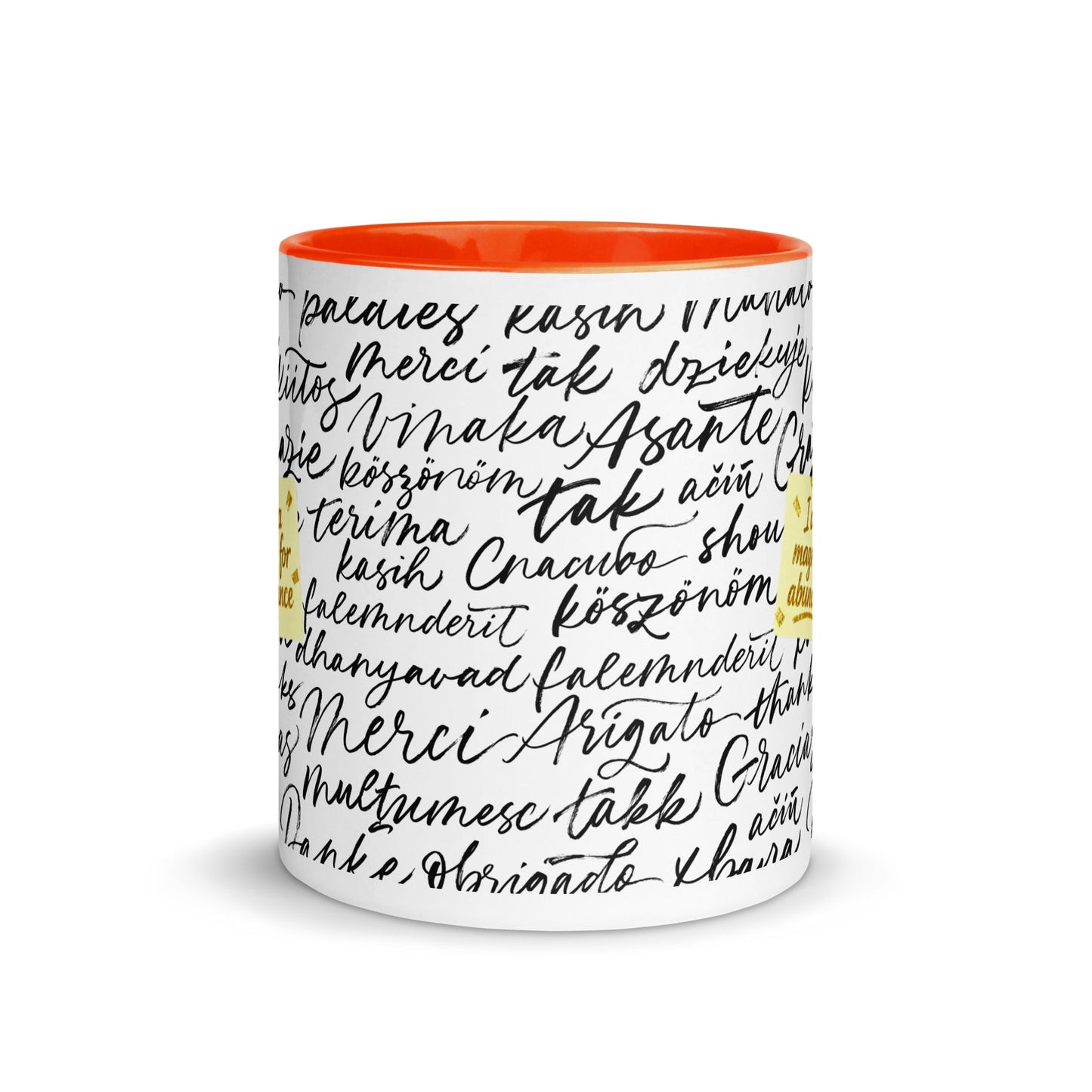 Taza magnética de gratitud de MDB Co. con interior de color