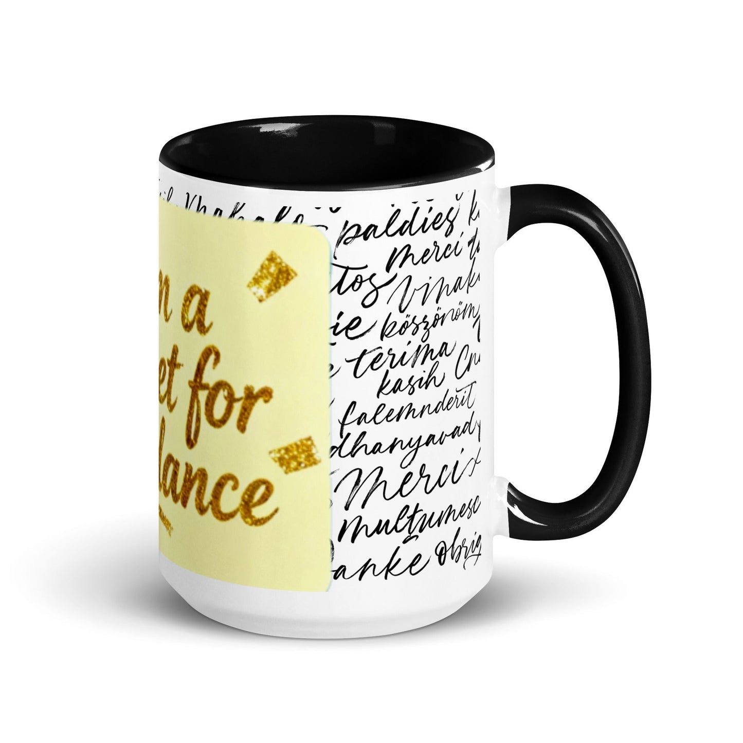 Taza magnética de gratitud de MDB Co. con interior de color