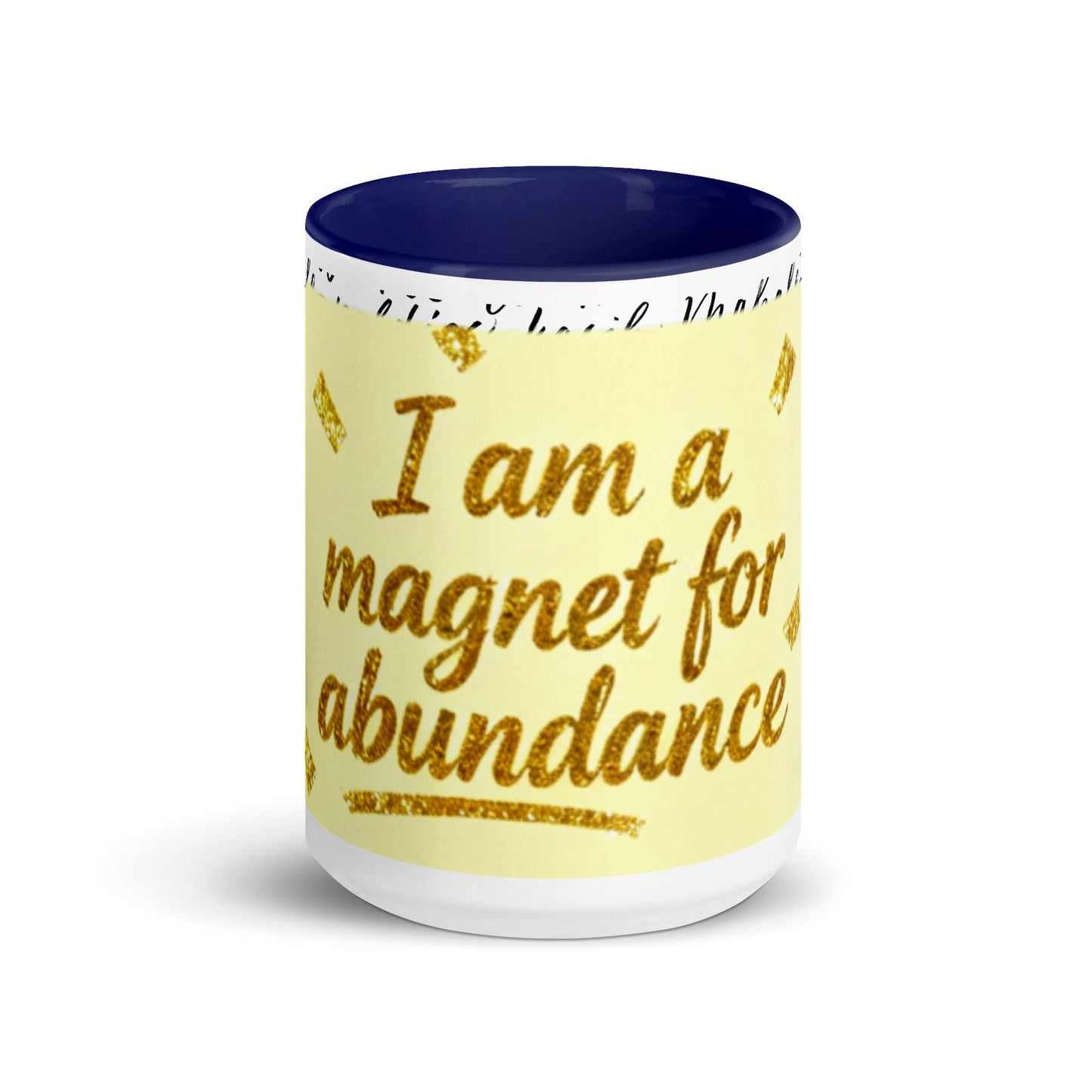 Taza magnética de gratitud de MDB Co. con interior de color