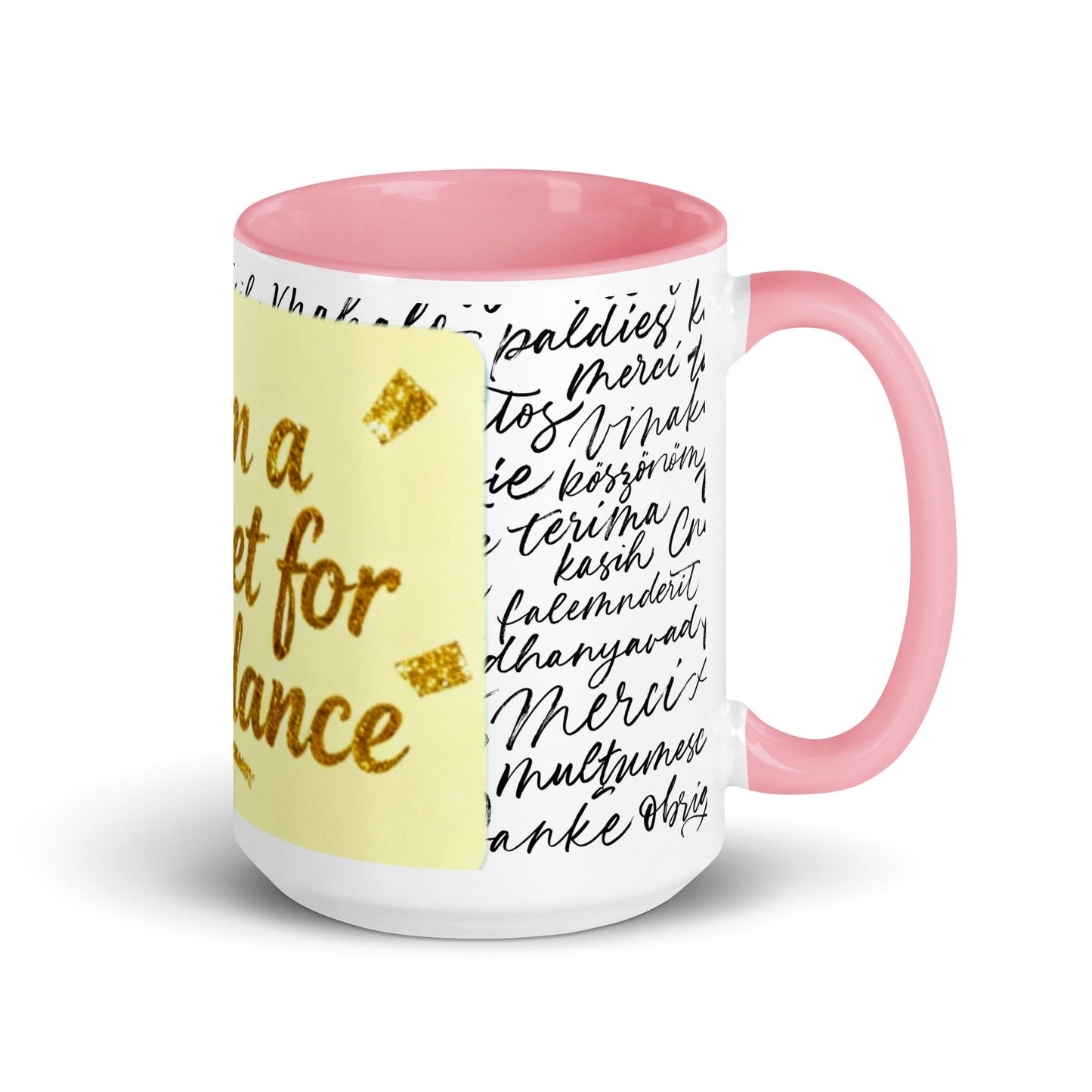 Taza magnética de gratitud de MDB Co. con interior de color