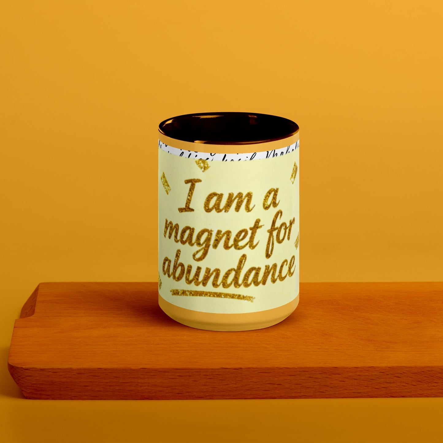 Taza magnética de gratitud de MDB Co. con interior de color