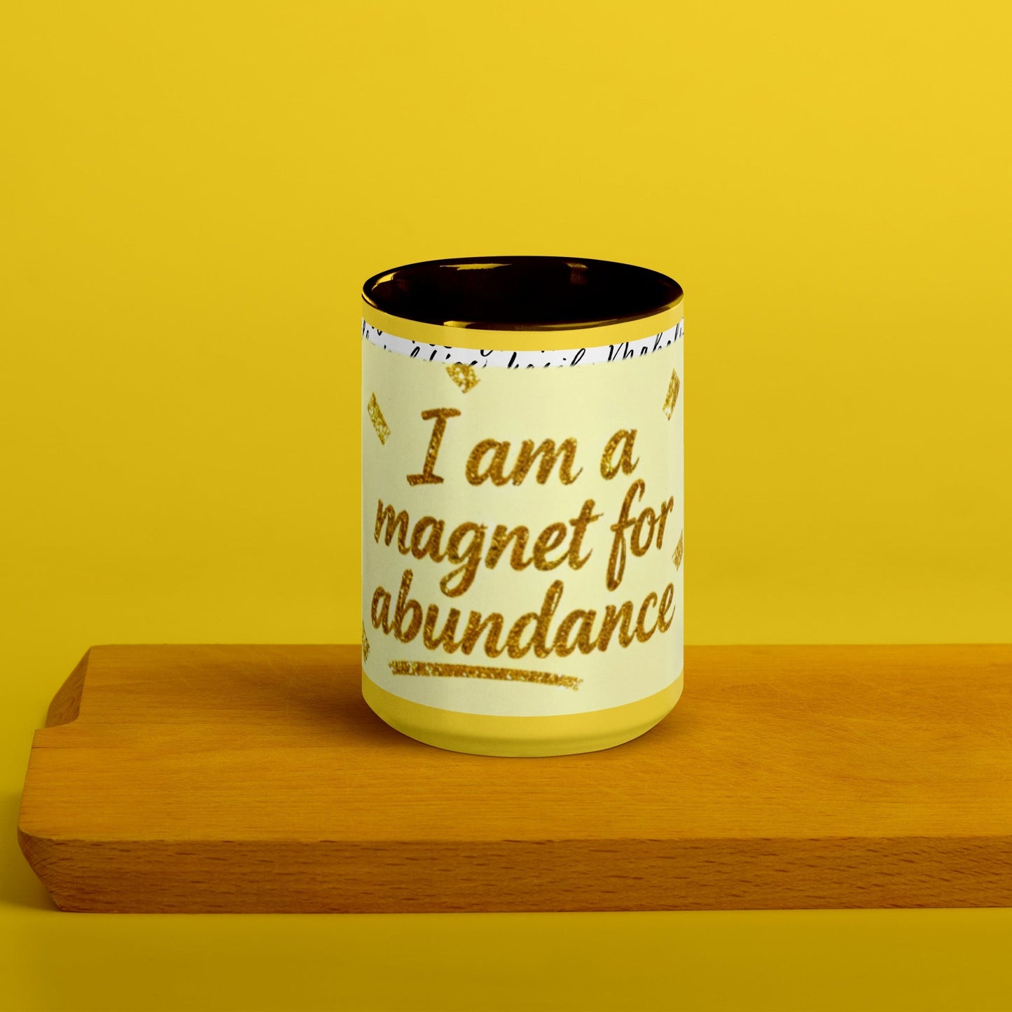 Taza magnética de gratitud de MDB Co. con interior de color