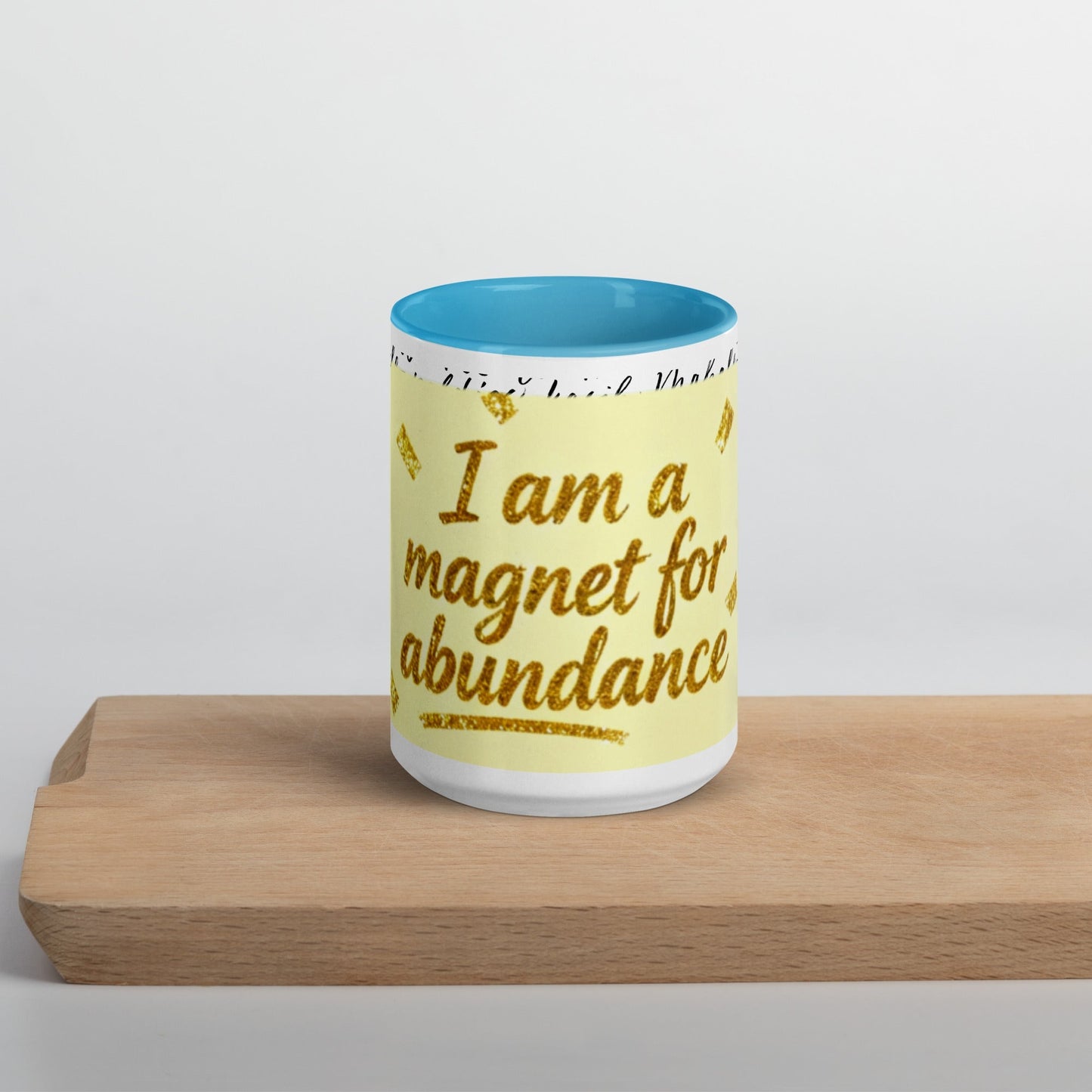 Taza magnética de gratitud de MDB Co. con interior de color