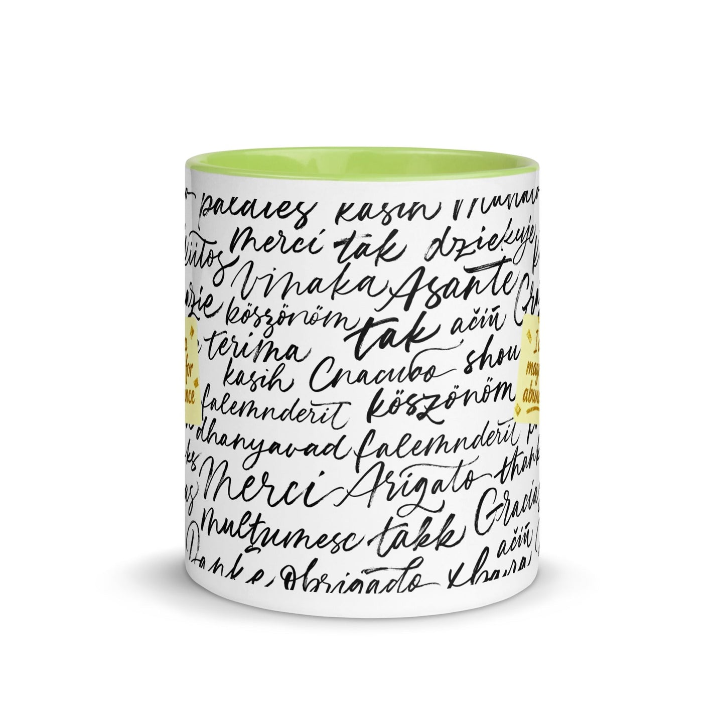 Taza magnética de gratitud de MDB Co. con interior de color