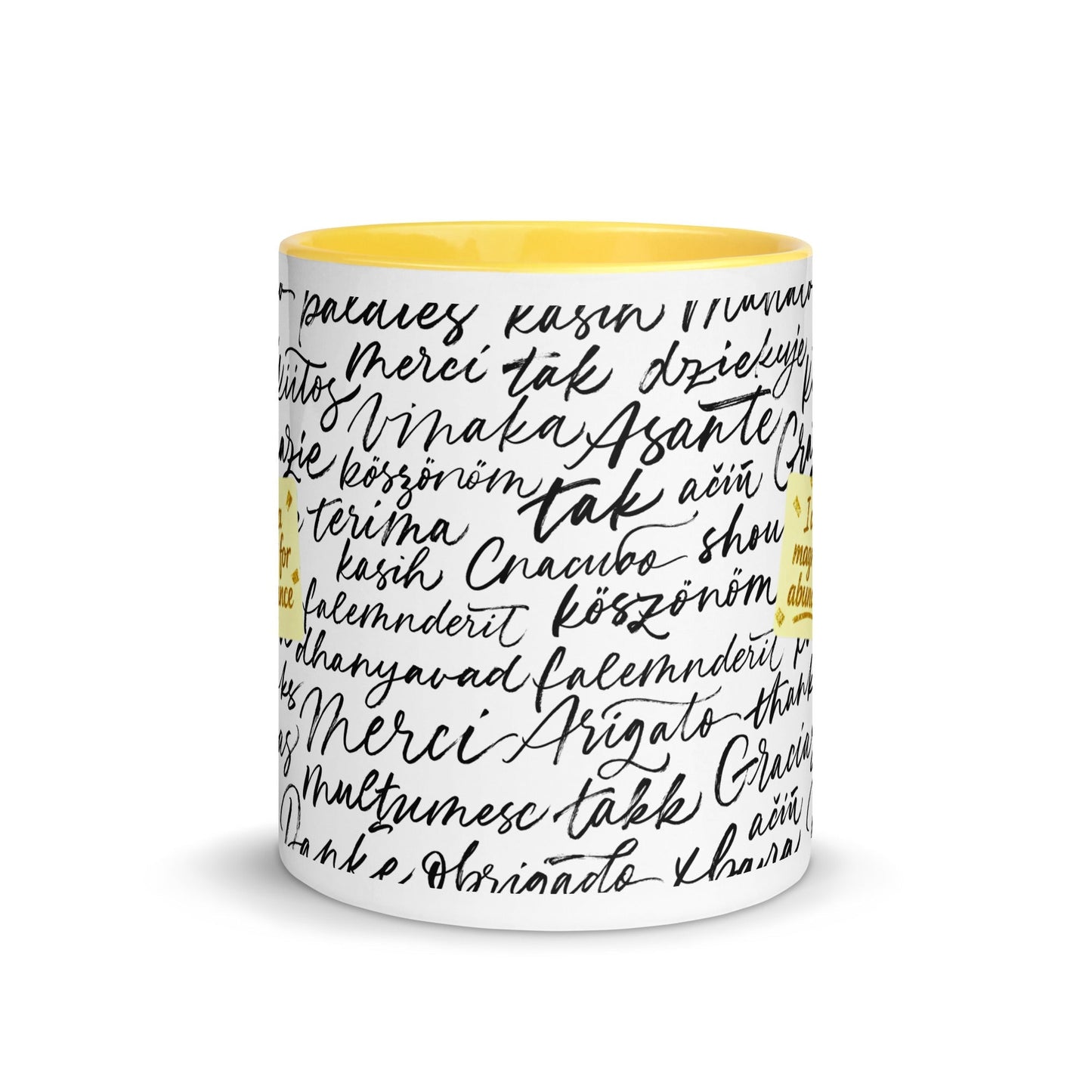 Taza magnética de gratitud de MDB Co. con interior de color