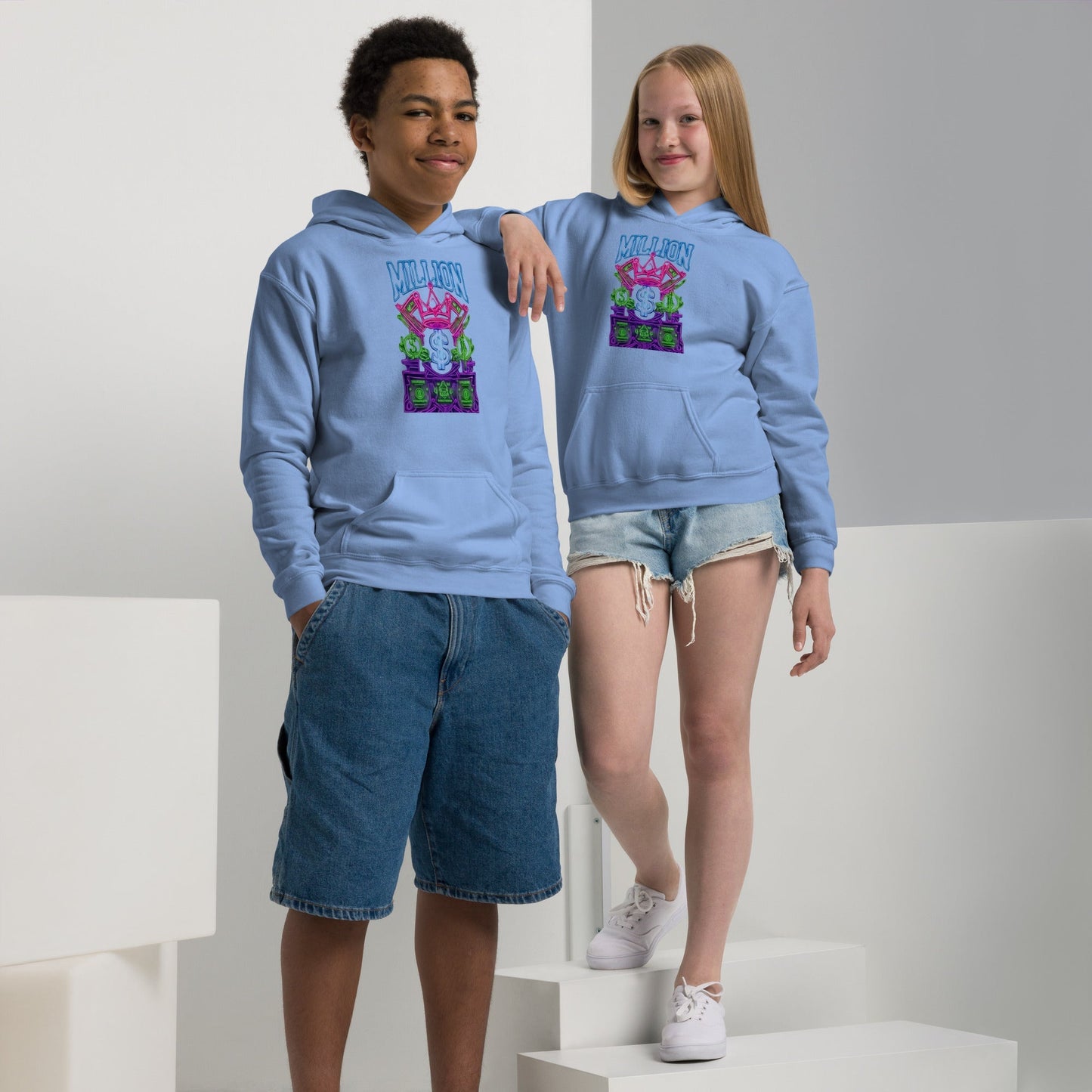 MDB Co. Neon Million Piled unisex Youth heavy blend hoodie