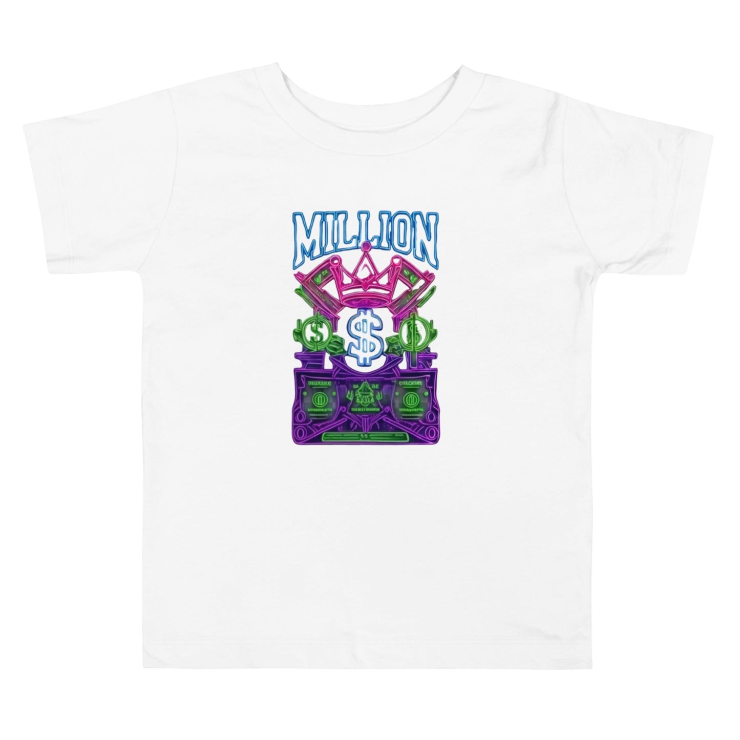 MDB Co. Neon Millions Piled unisex Toddler Short Sleeve Tee