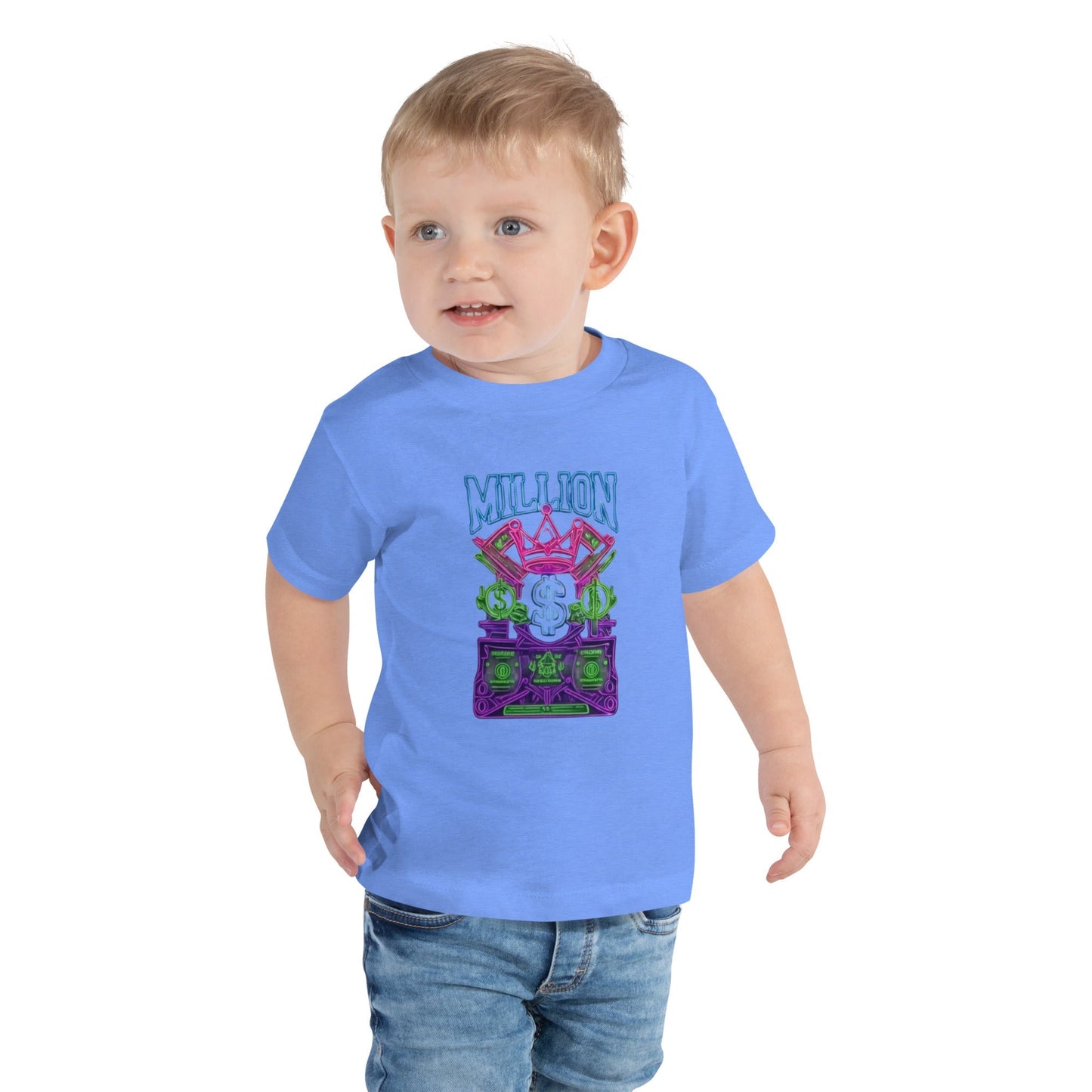 MDB Co. Neon Millions Piled unisex Toddler Short Sleeve Tee