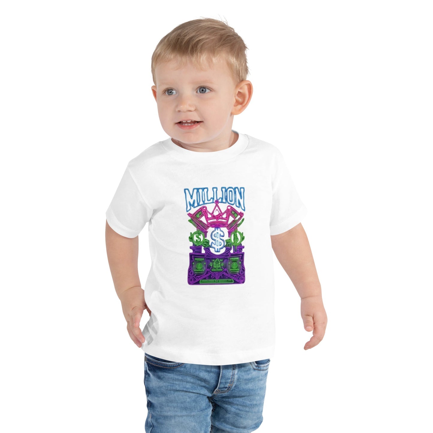 MDB Co. Neon Millions Piled unisex Toddler Short Sleeve Tee