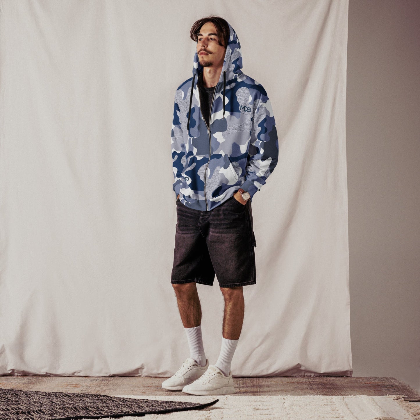MDB Co. True Blue Fatigue Unisex zip hoodie