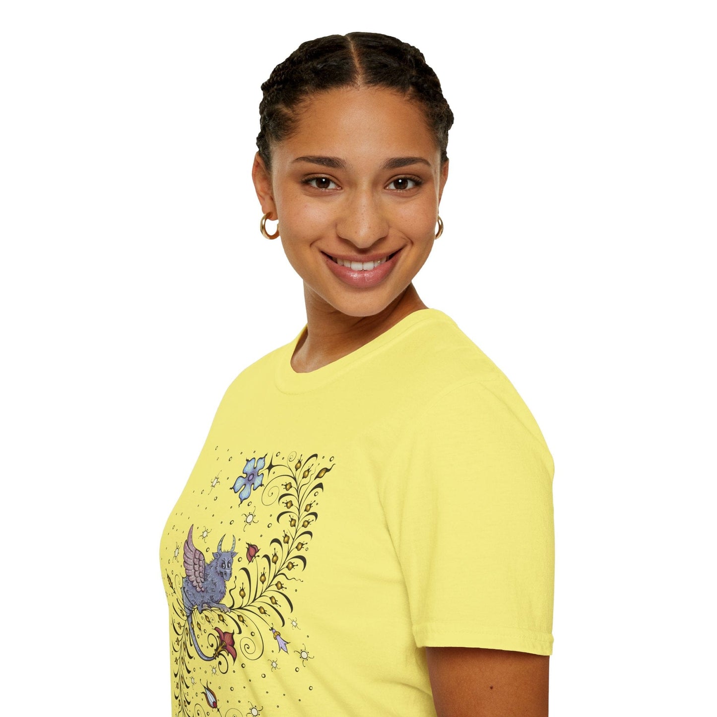 Camiseta de dragón de manuscrito medieval