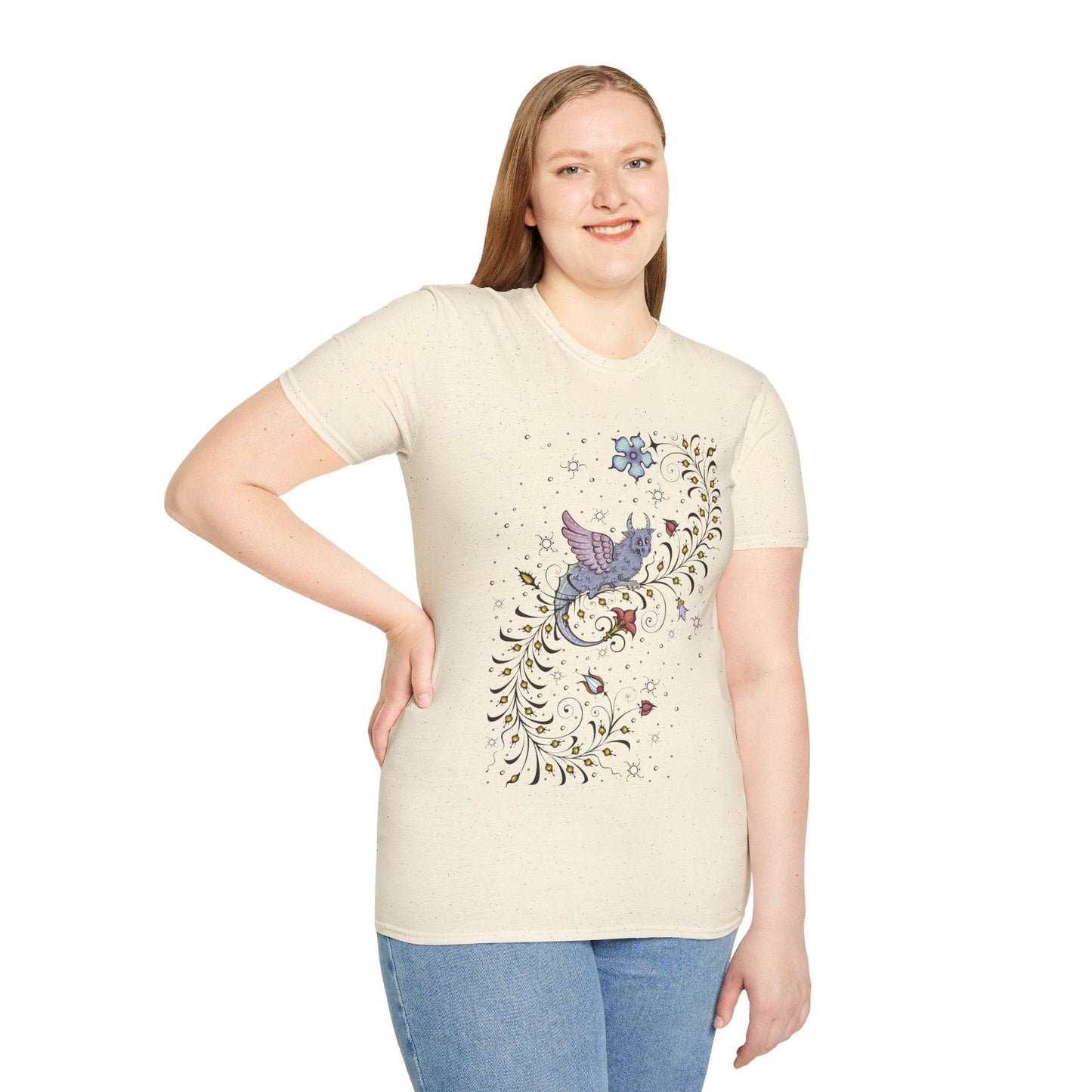 Camiseta de dragón de manuscrito medieval
