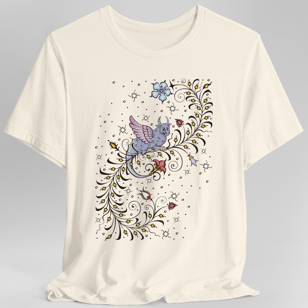 Camiseta de dragón de manuscrito medieval