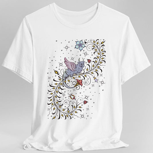 Camiseta de dragón de manuscrito medieval