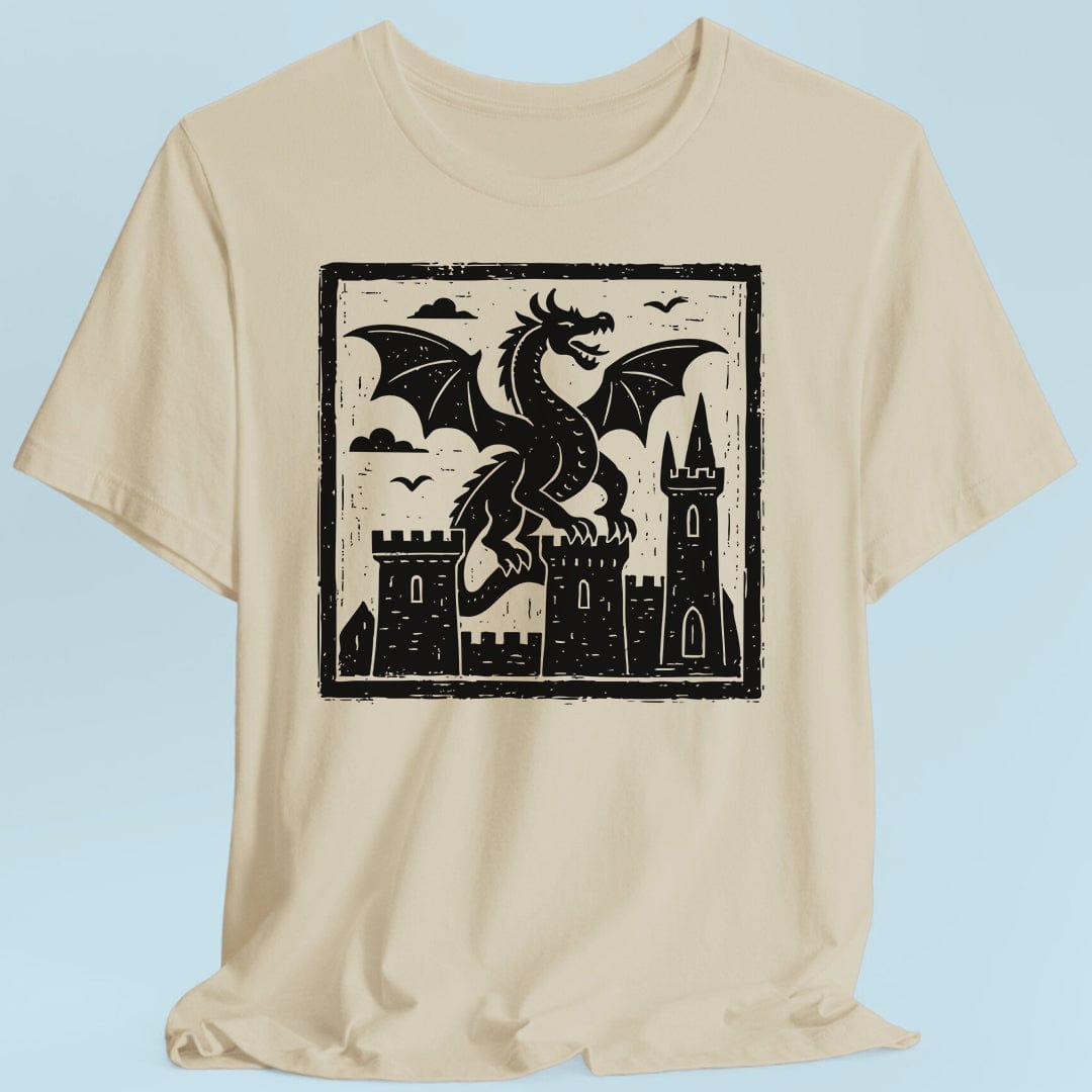 Camiseta Dragón Xilografía Medieval