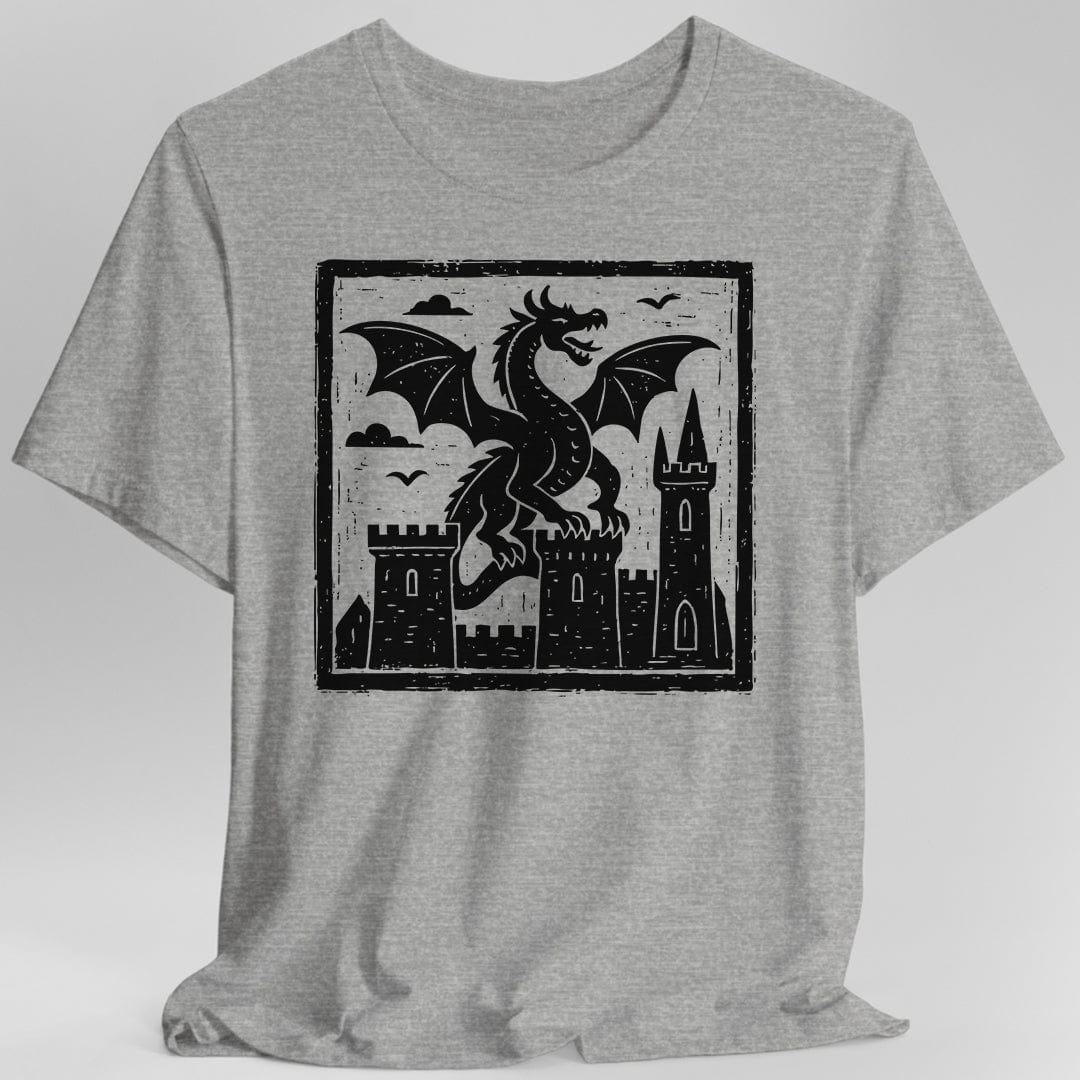 Camiseta Dragón Xilografía Medieval