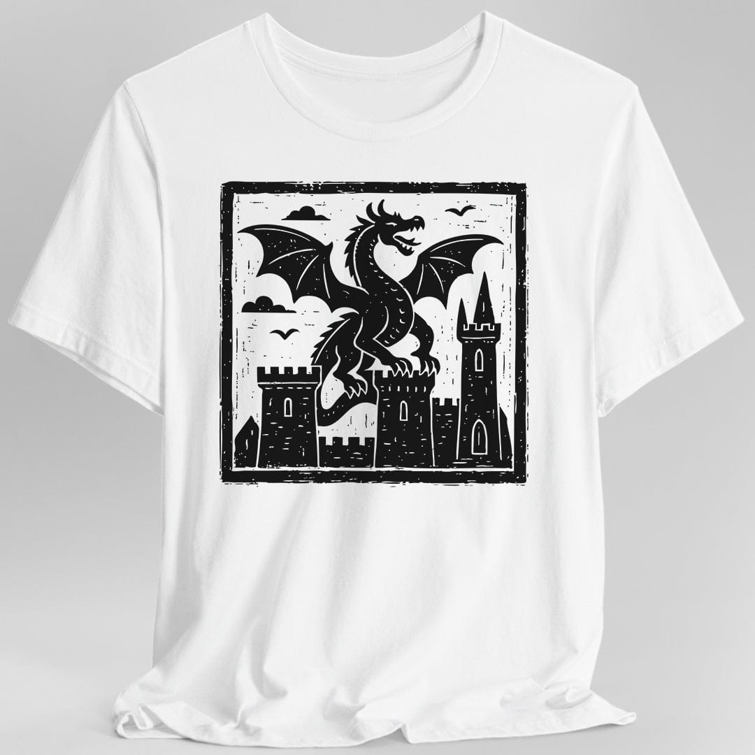 Camiseta Dragón Xilografía Medieval