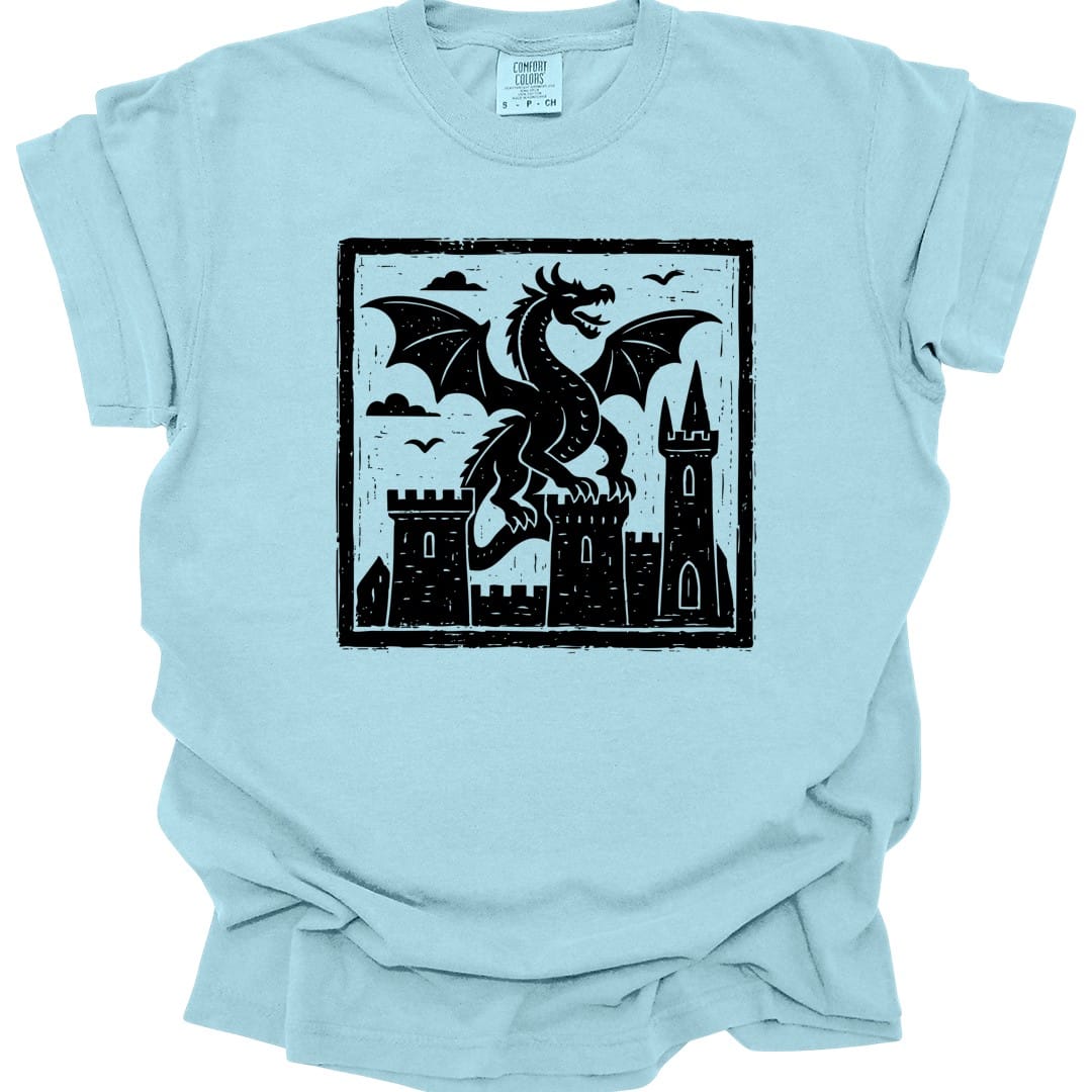 Medieval Woodcut Dragon Shirt - Comfort Colors
